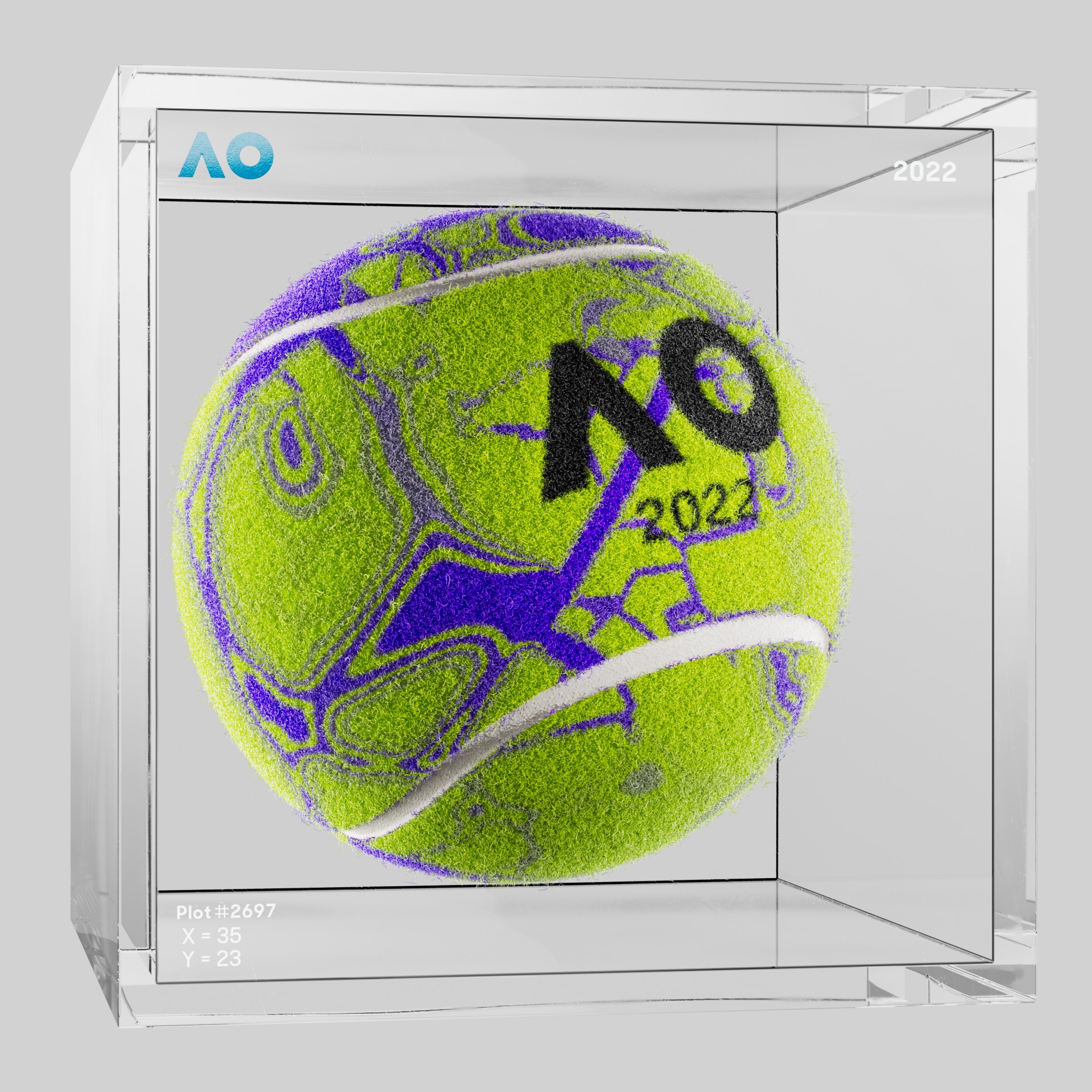 The Australian Open - The Australian Open Art Ball - AO Art Ball #1799 - NFT # 1799
