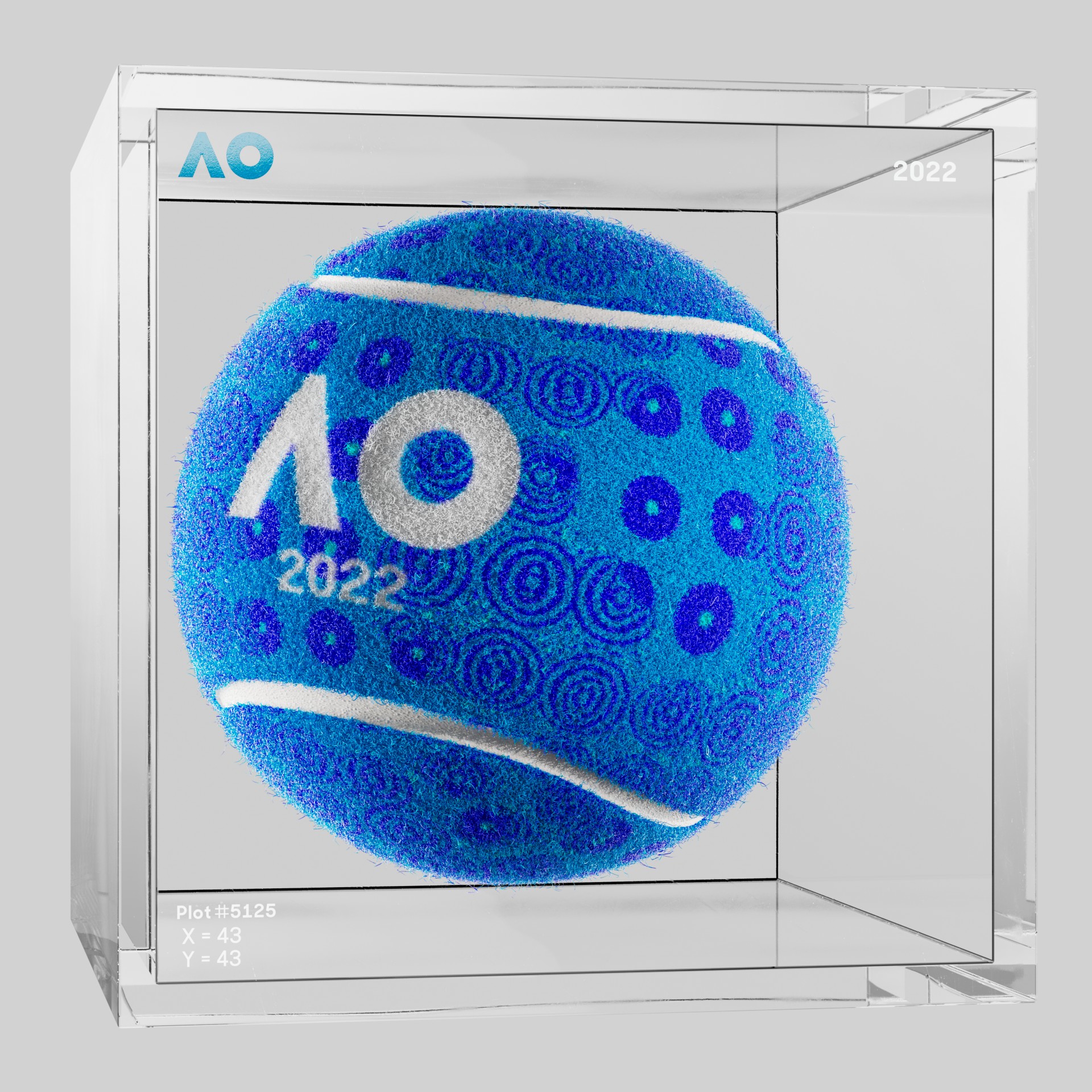 The Australian Open - The Australian Open Art Ball - AO Art Ball #1800 - NFT # 1800