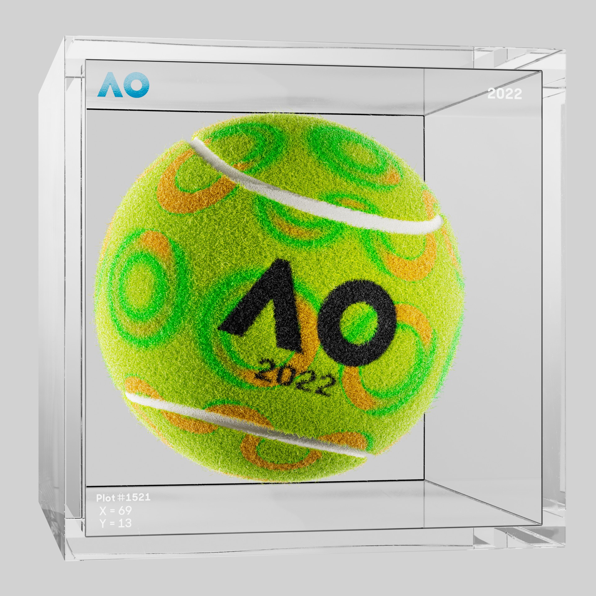 The Australian Open - The Australian Open Art Ball - AO Art Ball #1801 - NFT # 1801