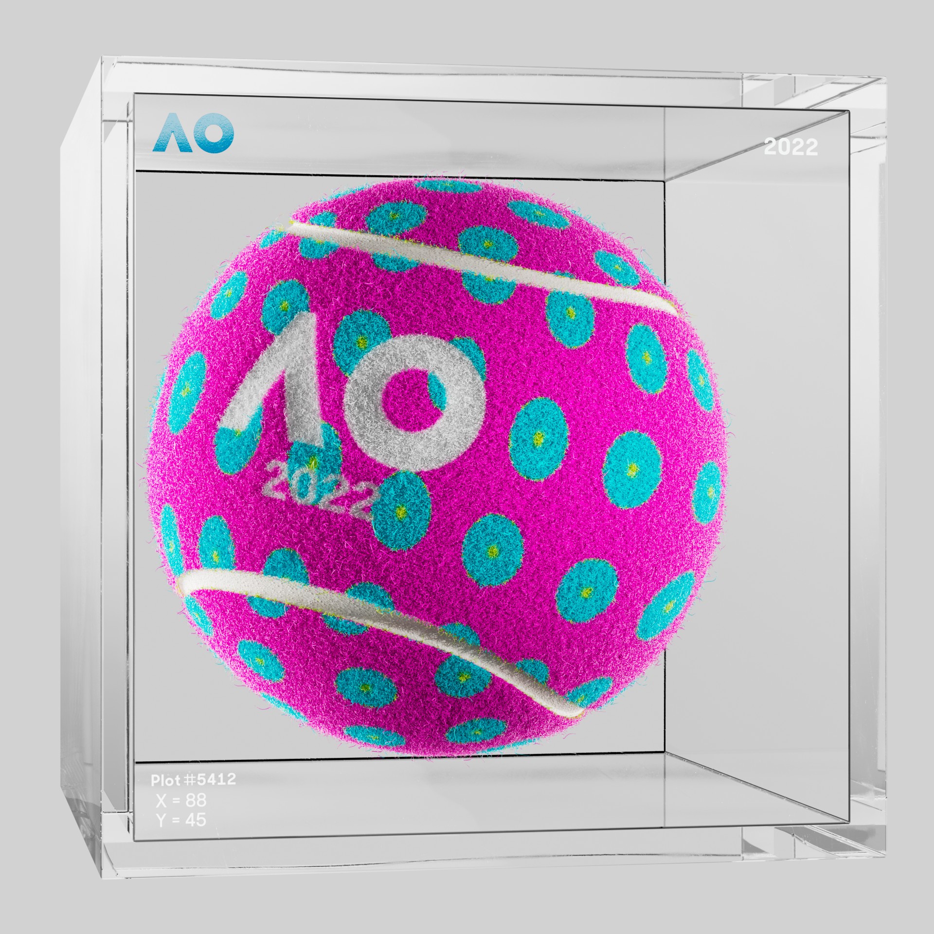 The Australian Open - The Australian Open Art Ball - AO Art Ball #1802 - NFT # 1802