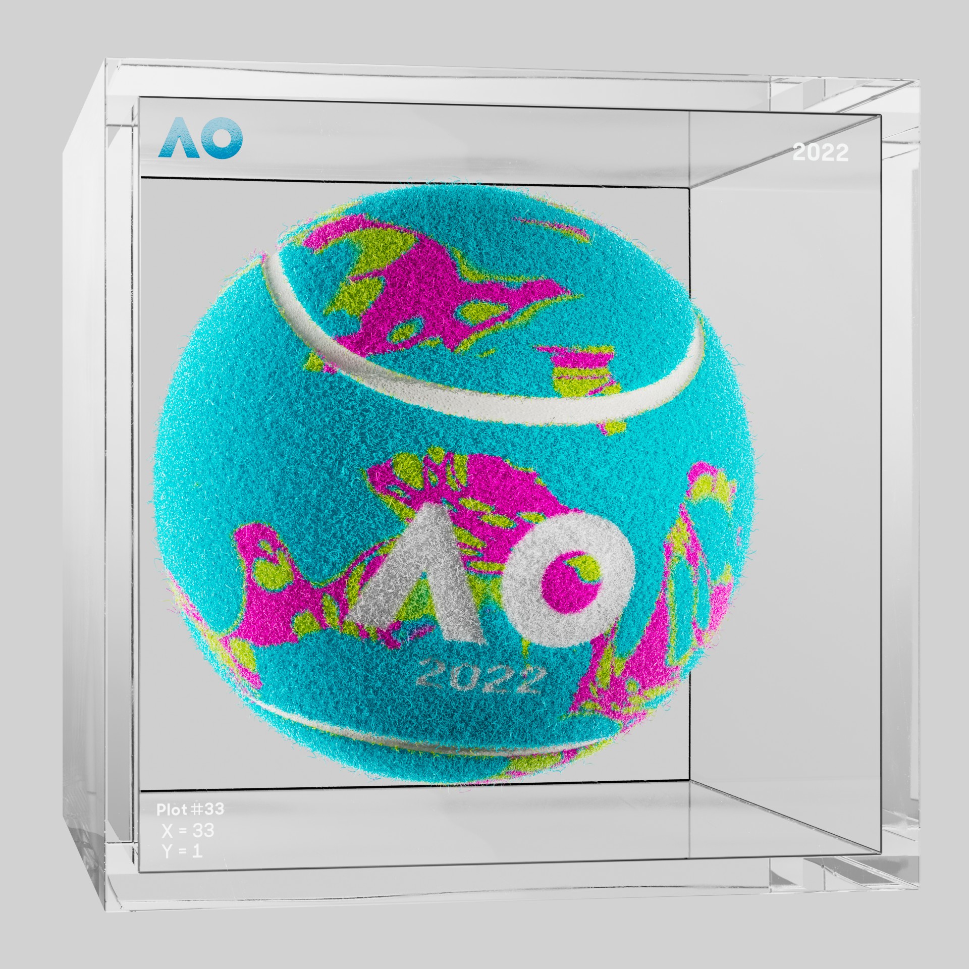 The Australian Open - The Australian Open Art Ball - AO Art Ball #1806 - NFT # 1806