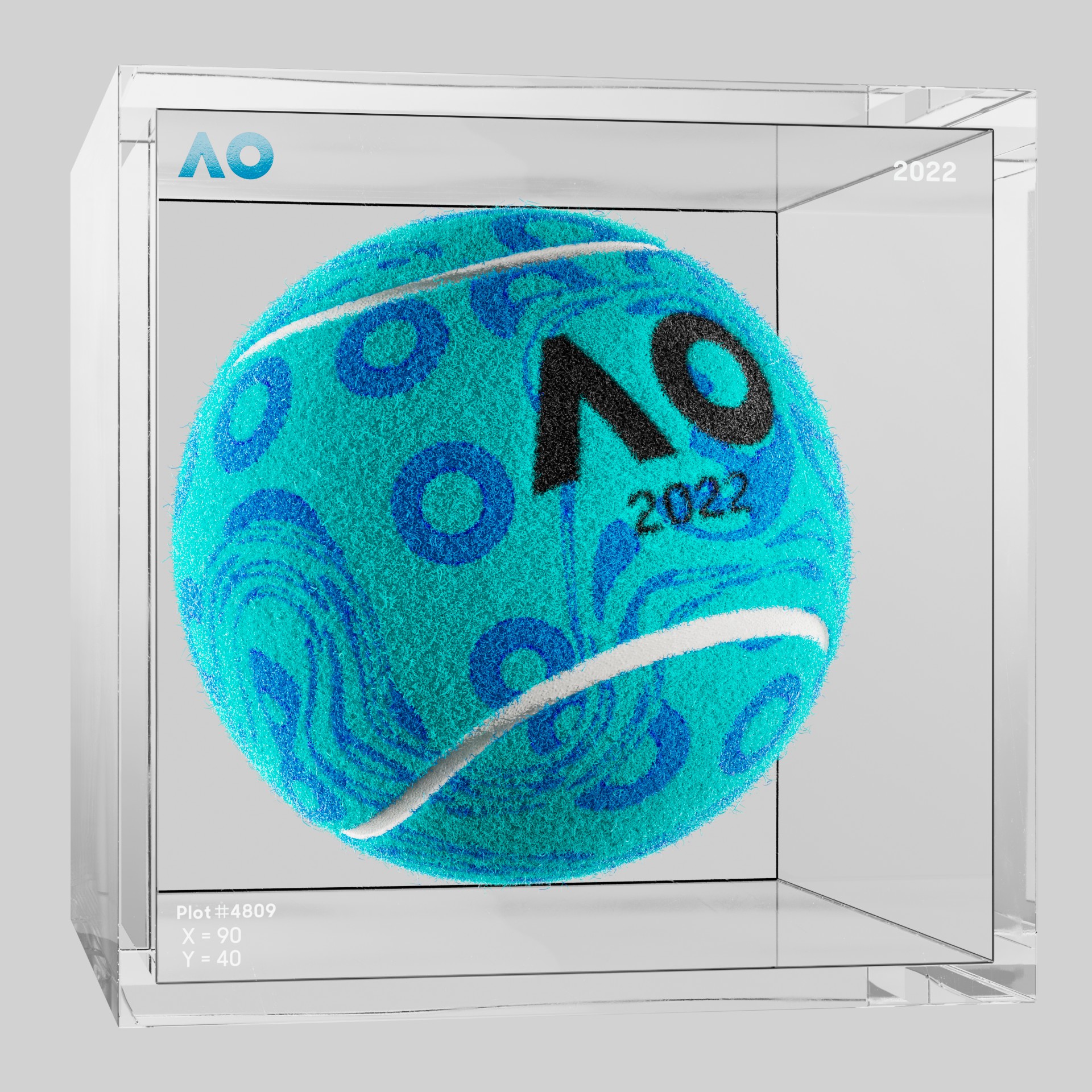 The Australian Open - The Australian Open Art Ball - AO Art Ball #1808 - NFT # 1808