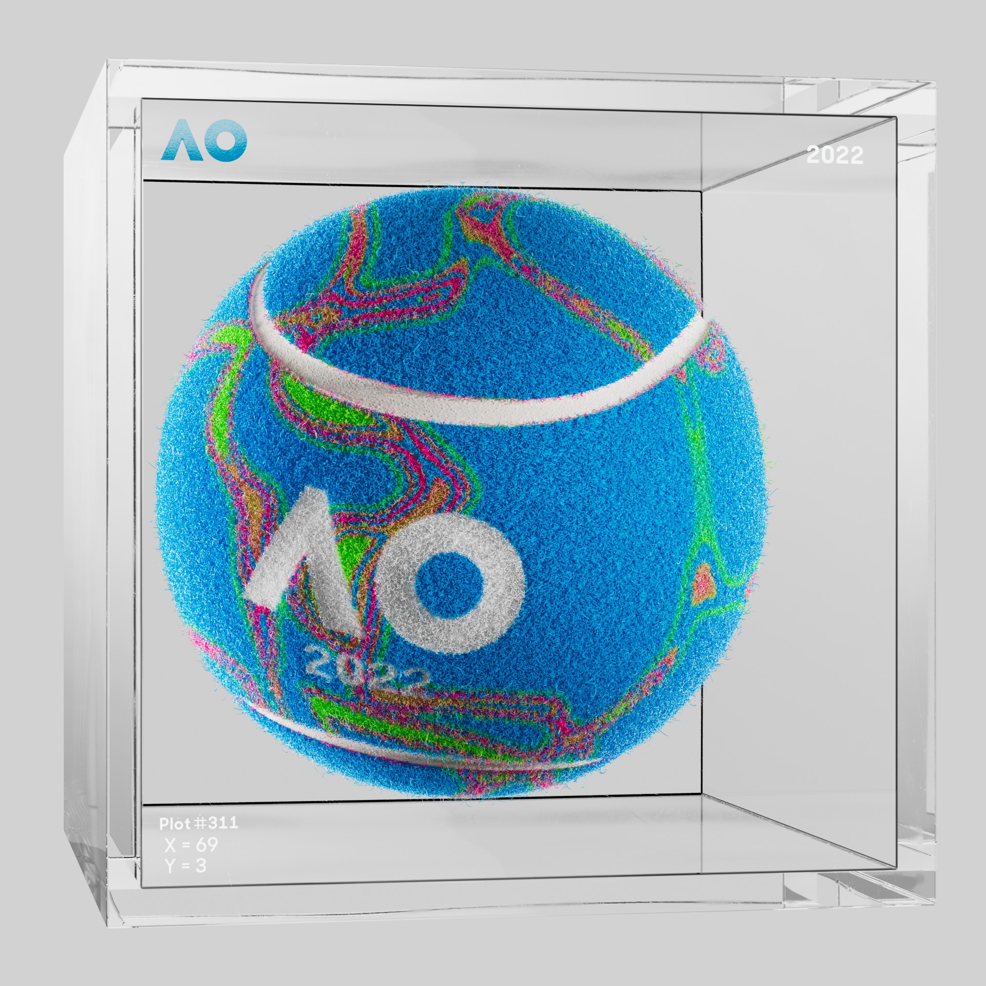 The Australian Open - The Australian Open Art Ball - AO Art Ball #1817 - NFT # 1817