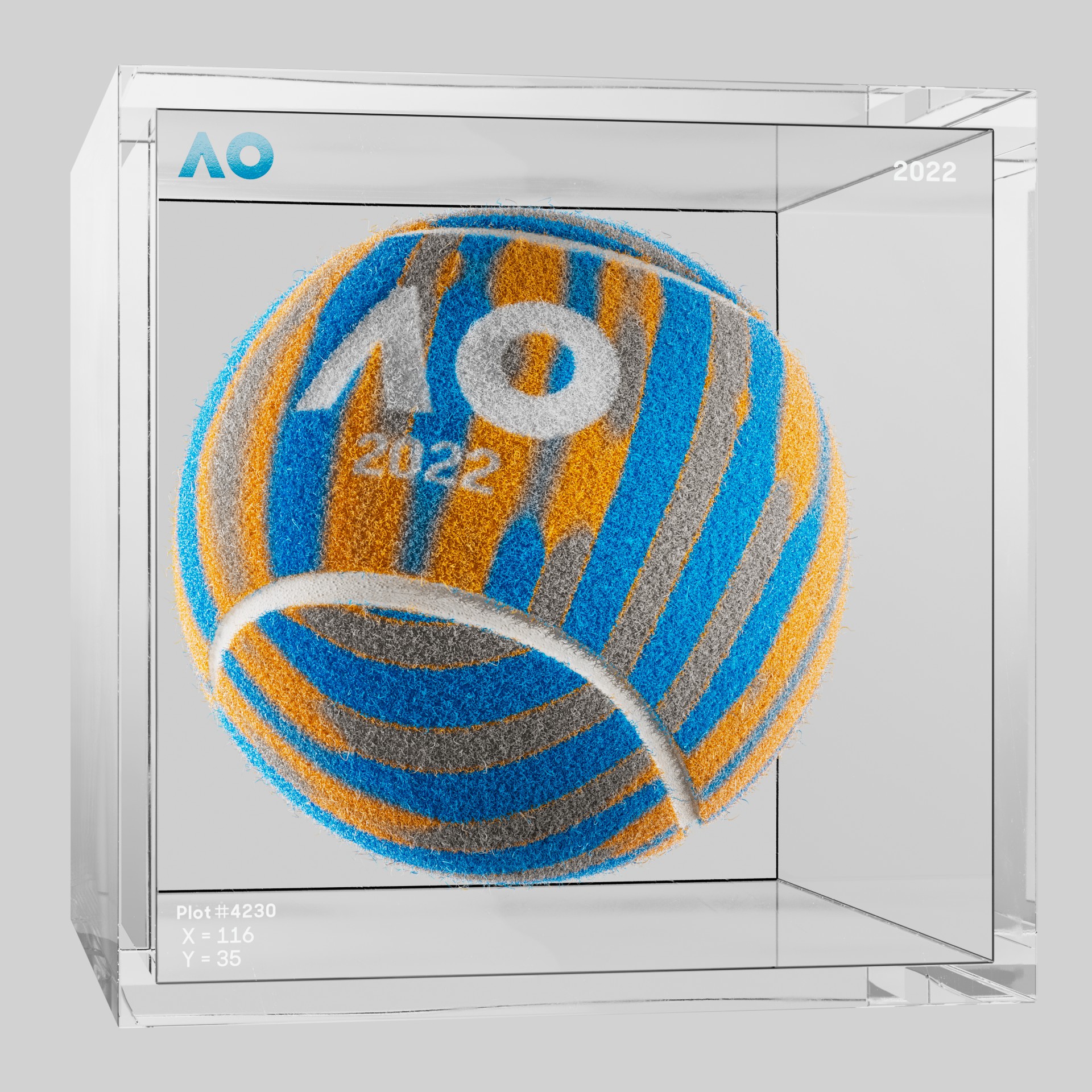 The Australian Open - The Australian Open Art Ball - AO Art Ball #1818 - NFT # 1818