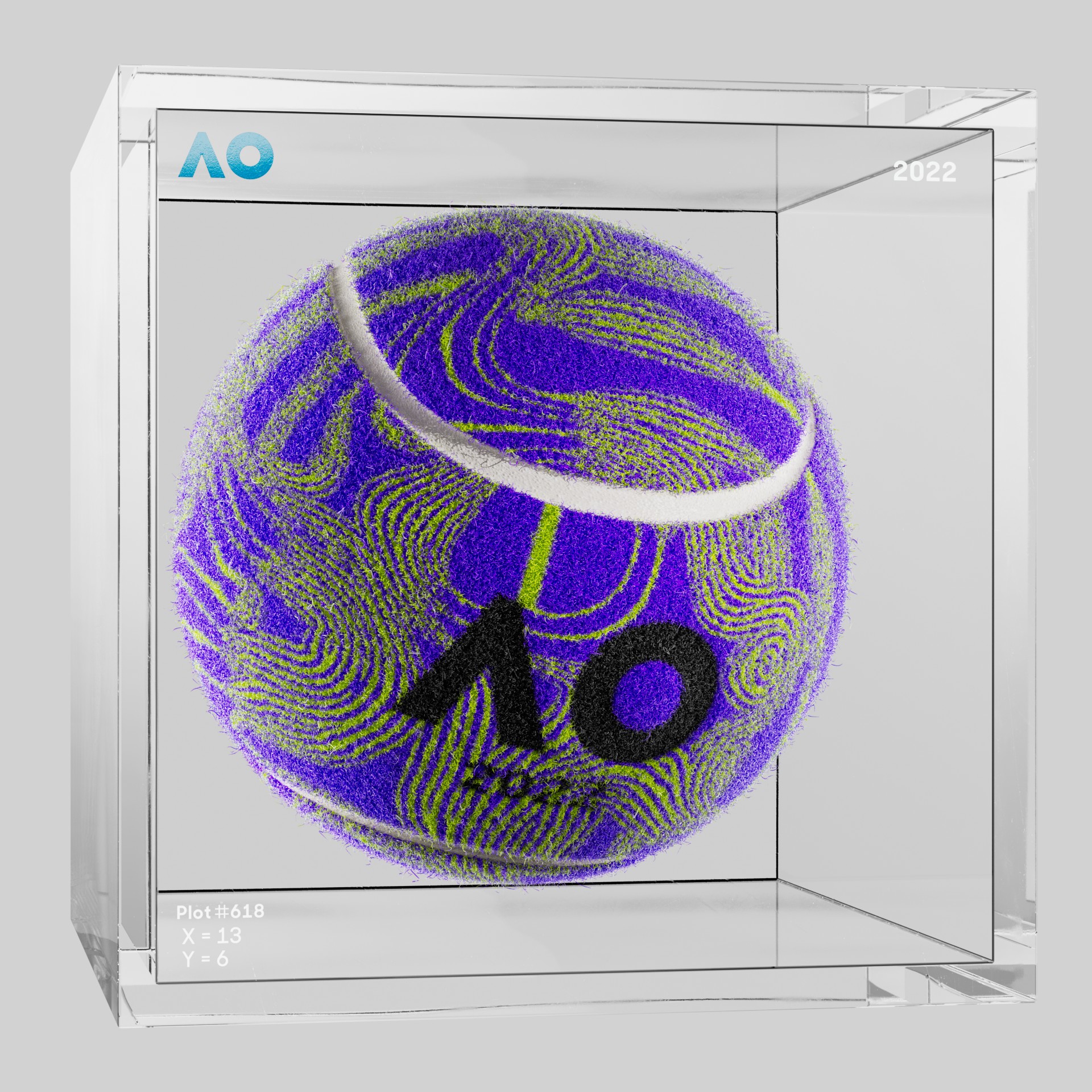 The Australian Open - The Australian Open Art Ball - AO Art Ball #1819 - NFT # 1819