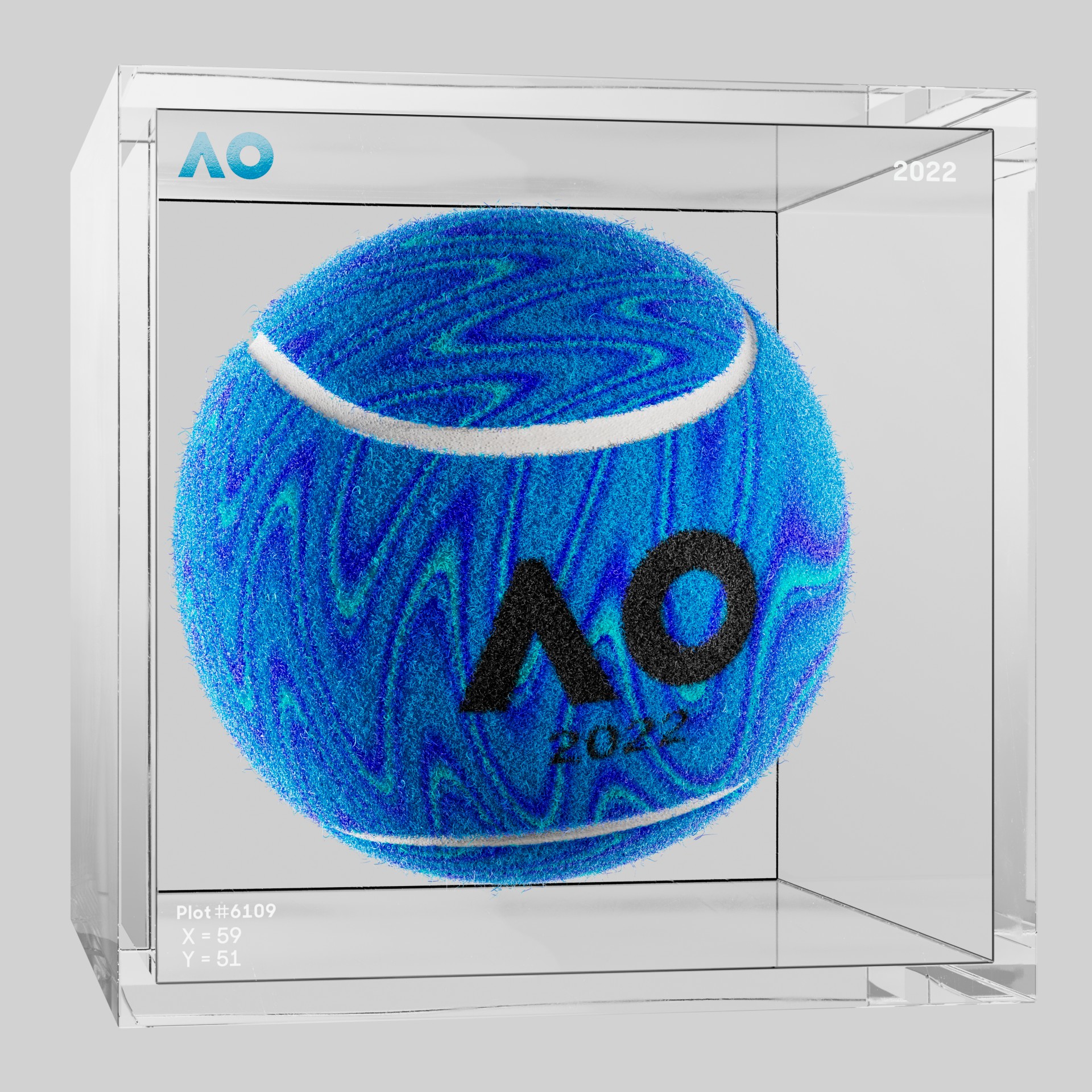 The Australian Open - The Australian Open Art Ball - AO Art Ball #1824 - NFT # 1824