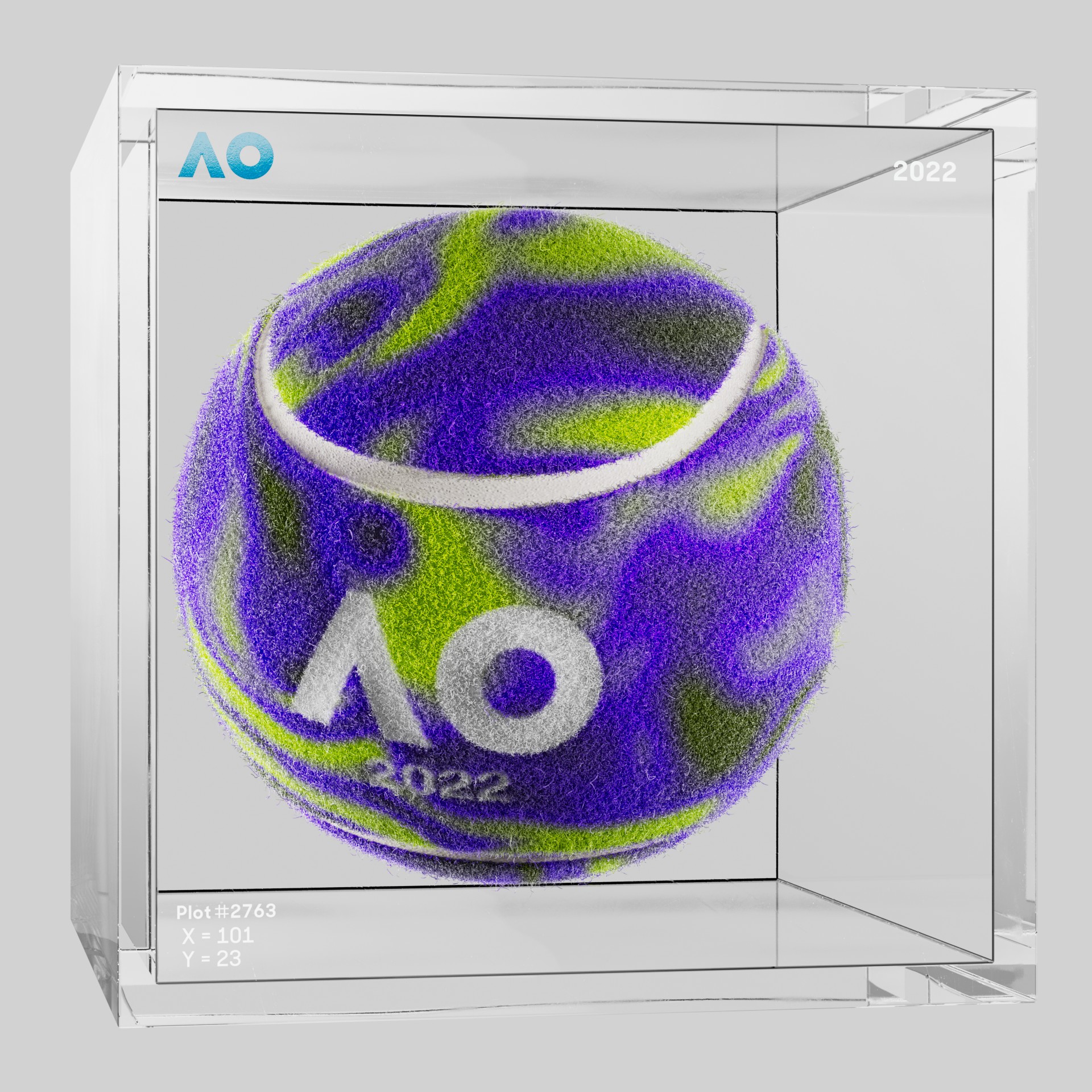 The Australian Open - The Australian Open Art Ball - AO Art Ball #1827 - NFT # 1827
