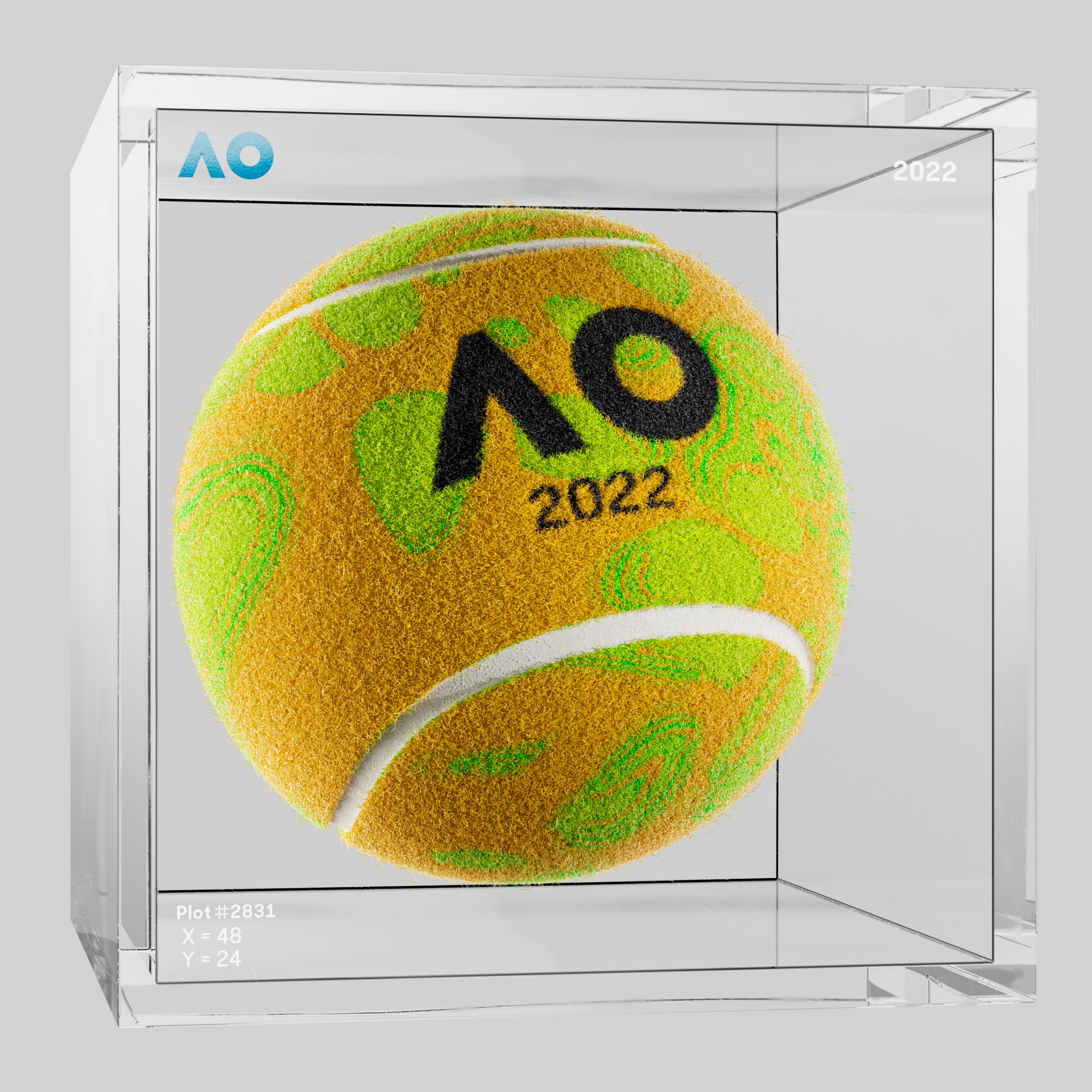The Australian Open - The Australian Open Art Ball - AO Art Ball #1828 - NFT # 1828