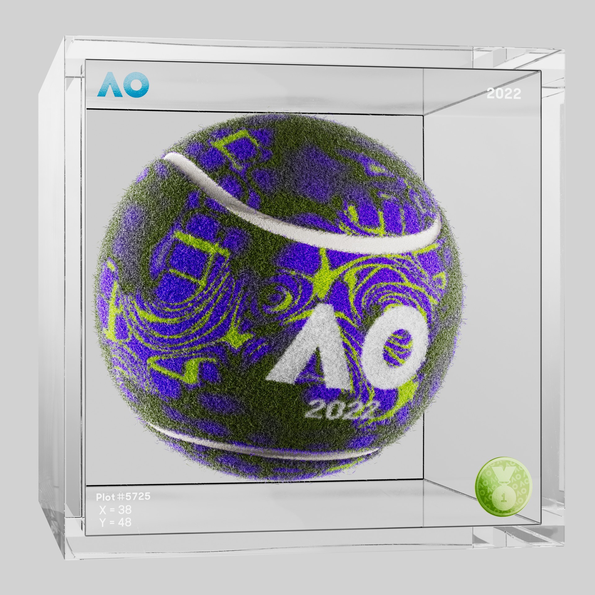 The Australian Open - The Australian Open Art Ball - AO Art Ball #1830 - NFT # 1830