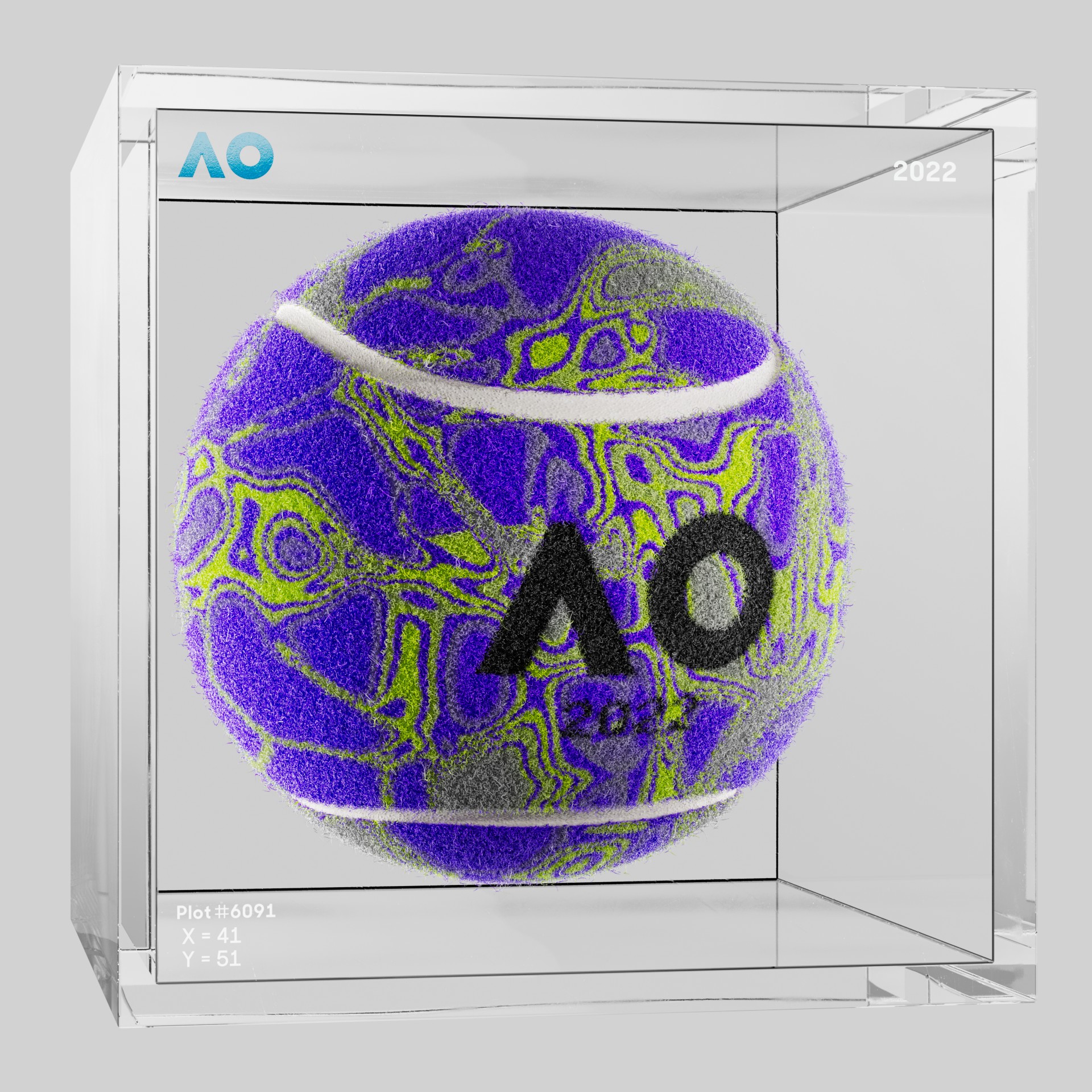 The Australian Open - The Australian Open Art Ball - AO Art Ball #1831 - NFT # 1831