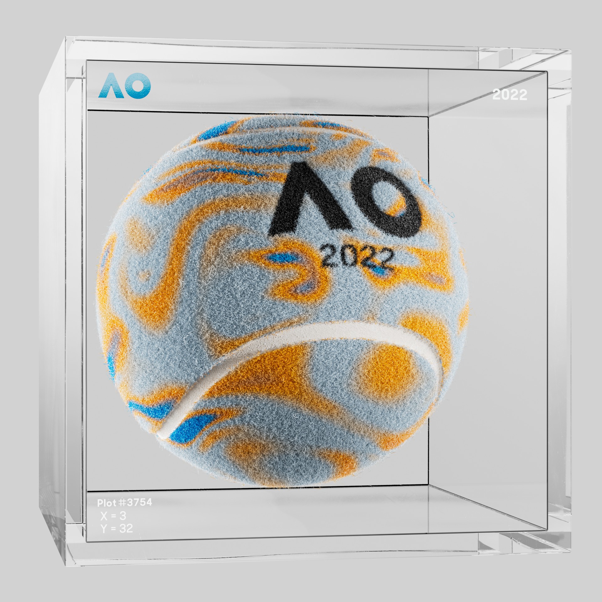 The Australian Open - The Australian Open Art Ball - AO Art Ball #1834 - NFT # 1834