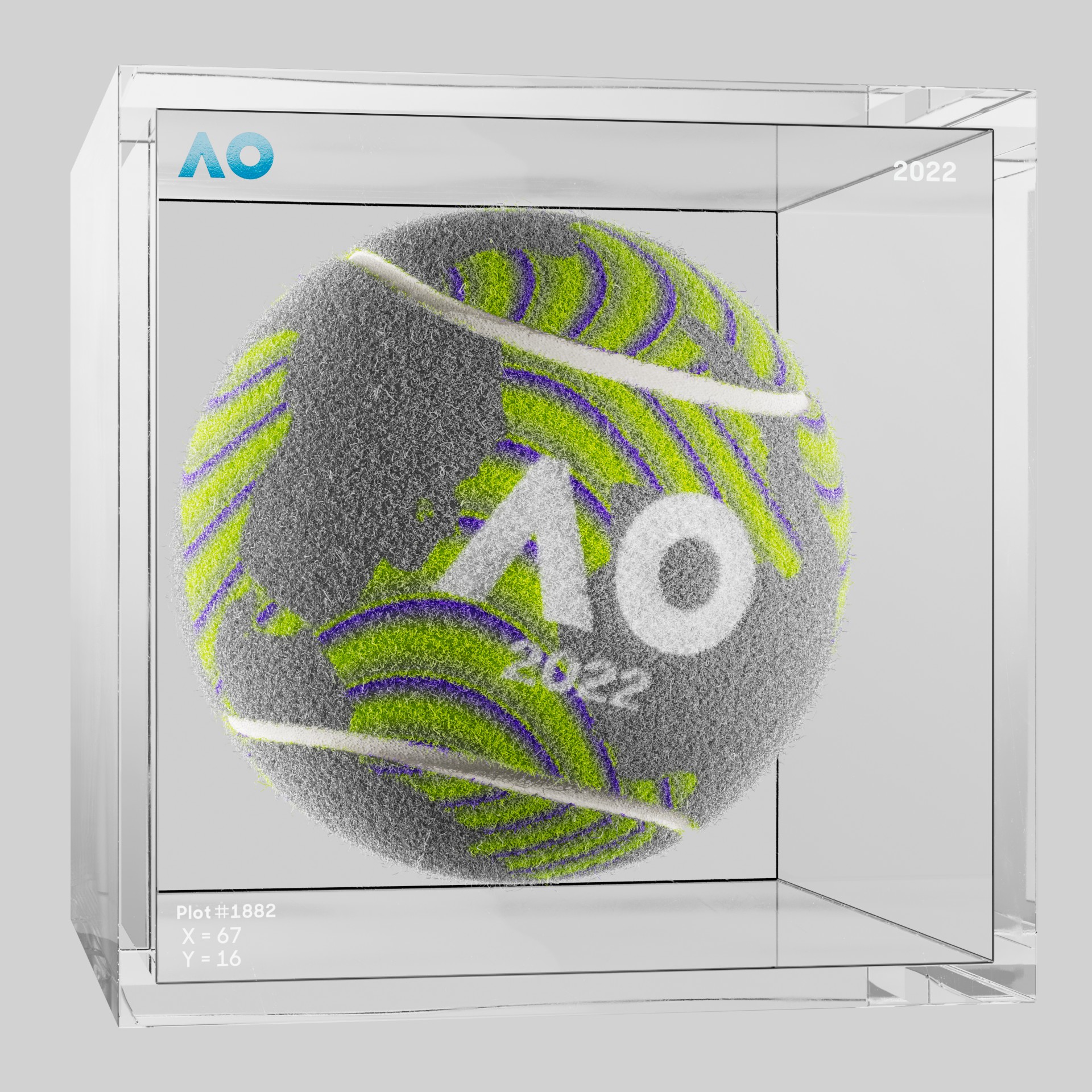 The Australian Open - The Australian Open Art Ball - AO Art Ball #1835 - NFT # 1835