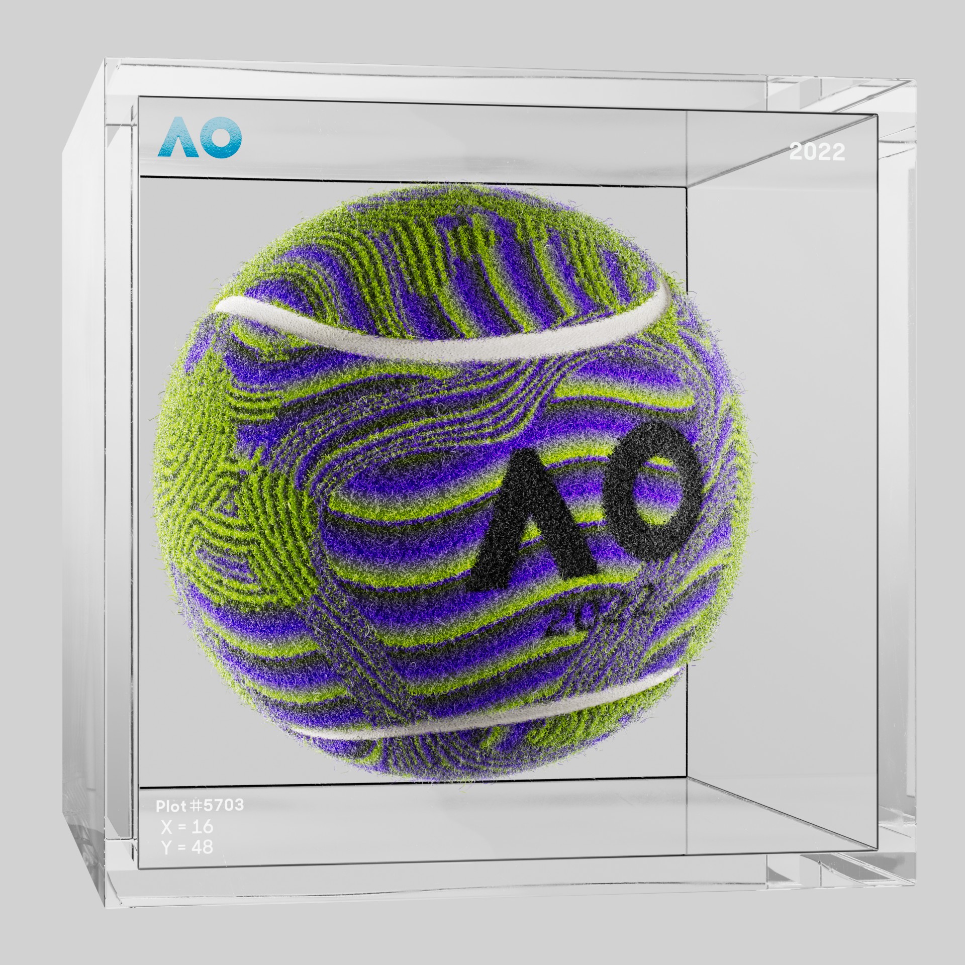 The Australian Open - The Australian Open Art Ball - AO Art Ball #1837 - NFT # 1837