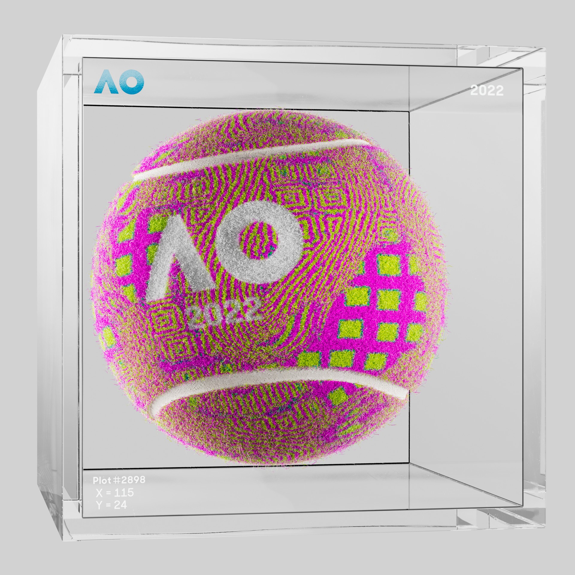 The Australian Open - The Australian Open Art Ball - AO Art Ball #1838 - NFT # 1838