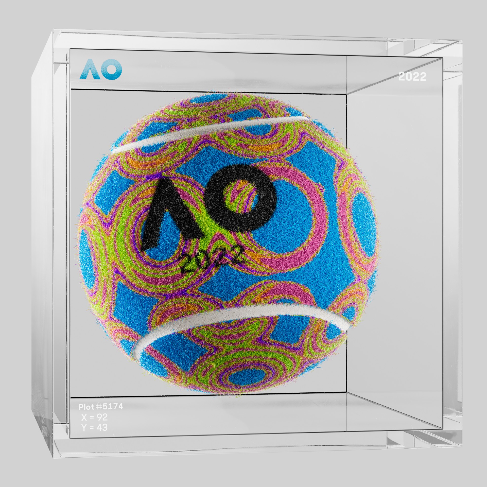 The Australian Open - The Australian Open Art Ball - AO Art Ball #1841 - NFT # 1841