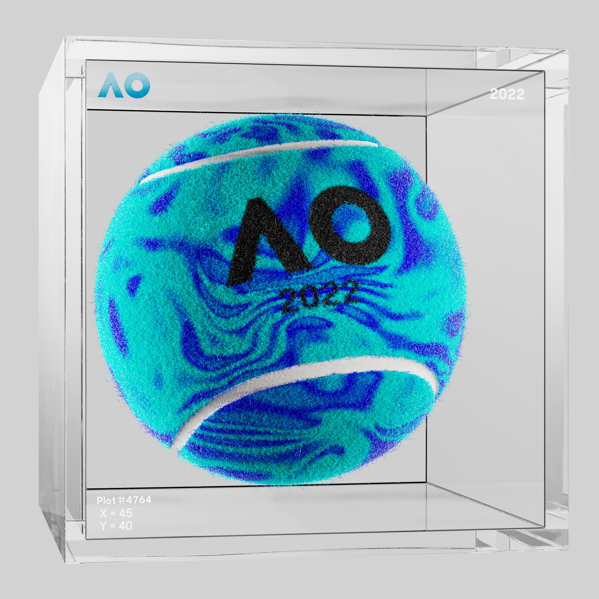 The Australian Open - The Australian Open Art Ball - AO Art Ball #1843 - NFT # 1843