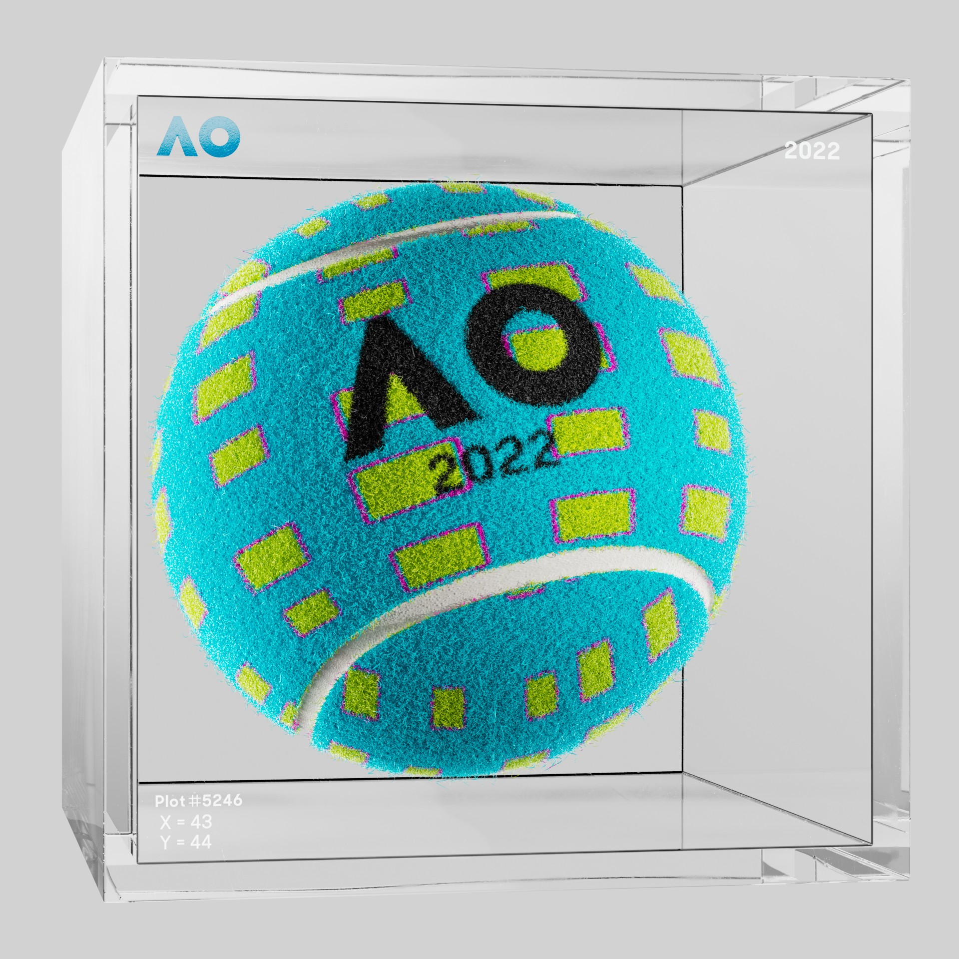 The Australian Open - The Australian Open Art Ball - AO Art Ball #185 - NFT # 185