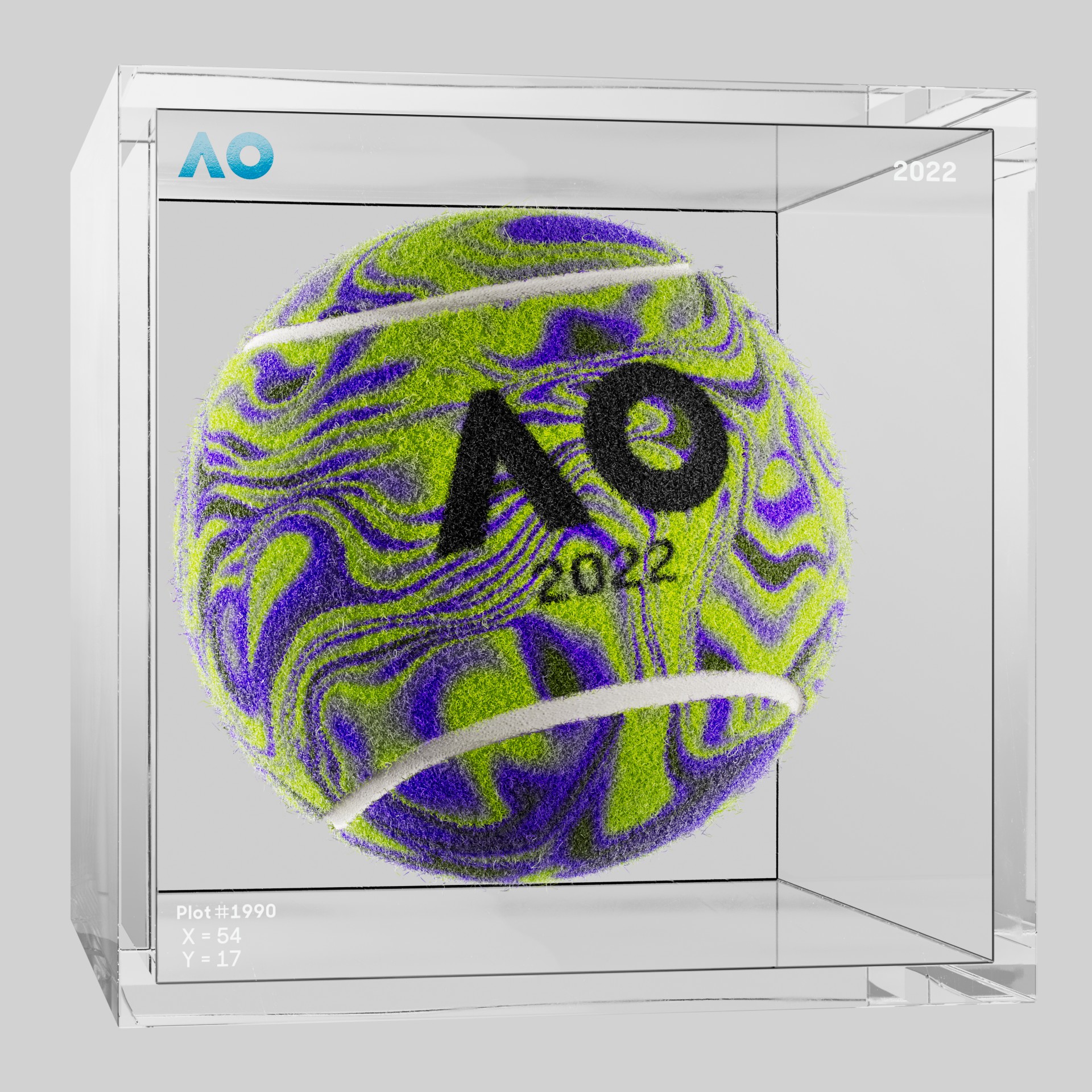 The Australian Open - The Australian Open Art Ball - AO Art Ball #1851 - NFT # 1851