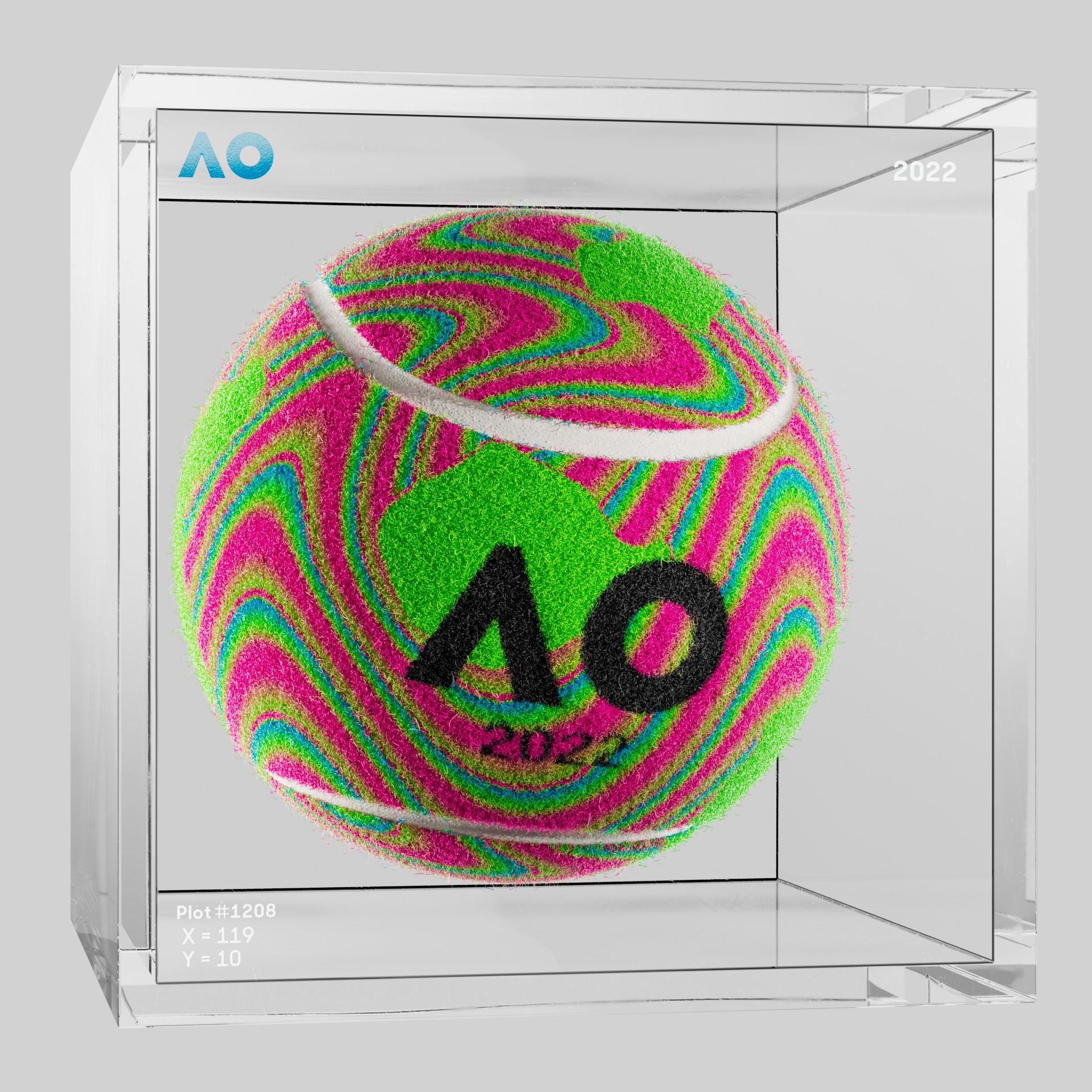 The Australian Open - The Australian Open Art Ball - AO Art Ball #1852 - NFT # 1852