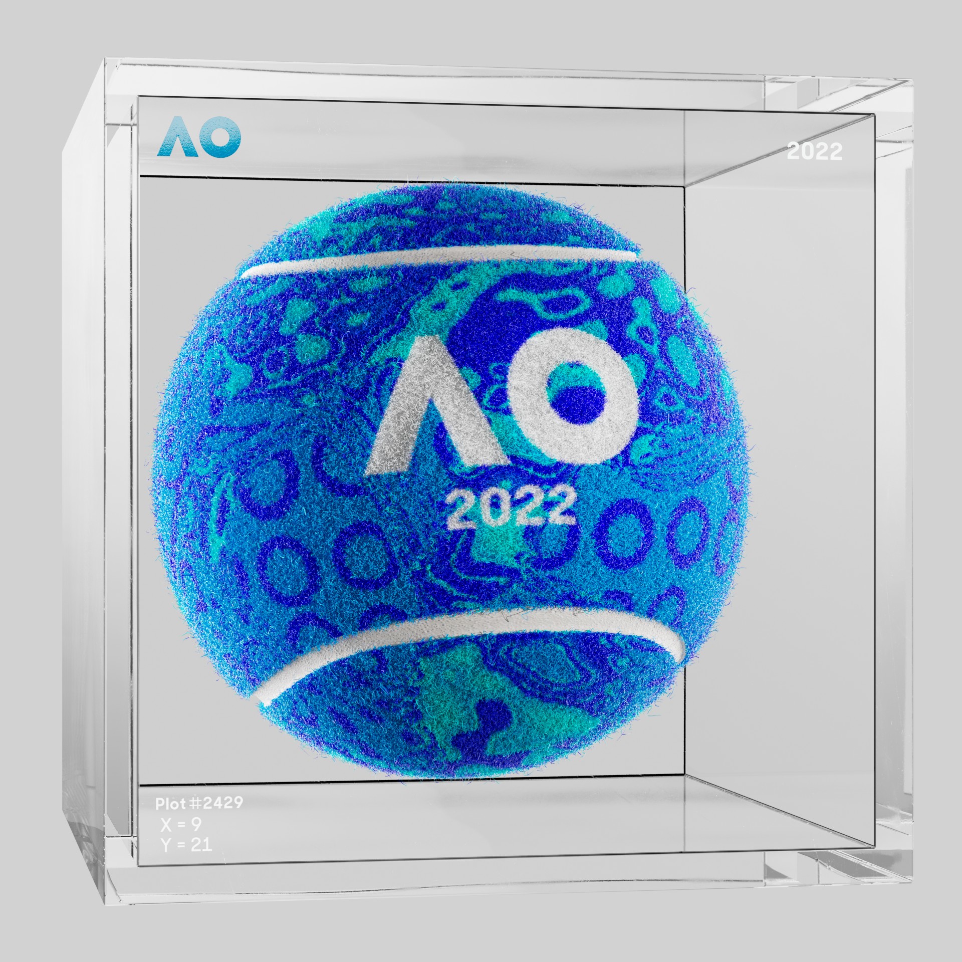The Australian Open - The Australian Open Art Ball - AO Art Ball #1854 - NFT # 1854