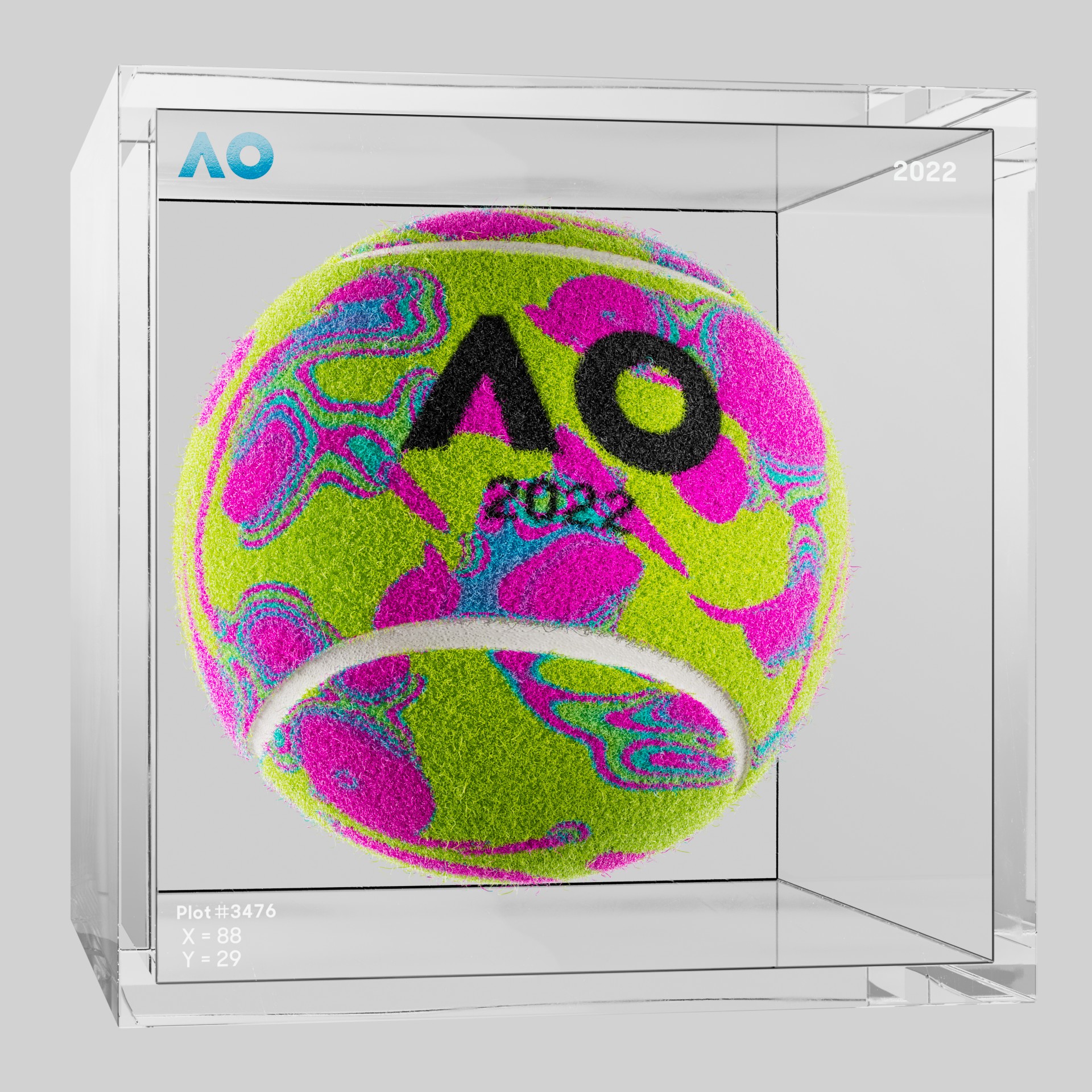 The Australian Open - The Australian Open Art Ball - AO Art Ball #1855 - NFT # 1855
