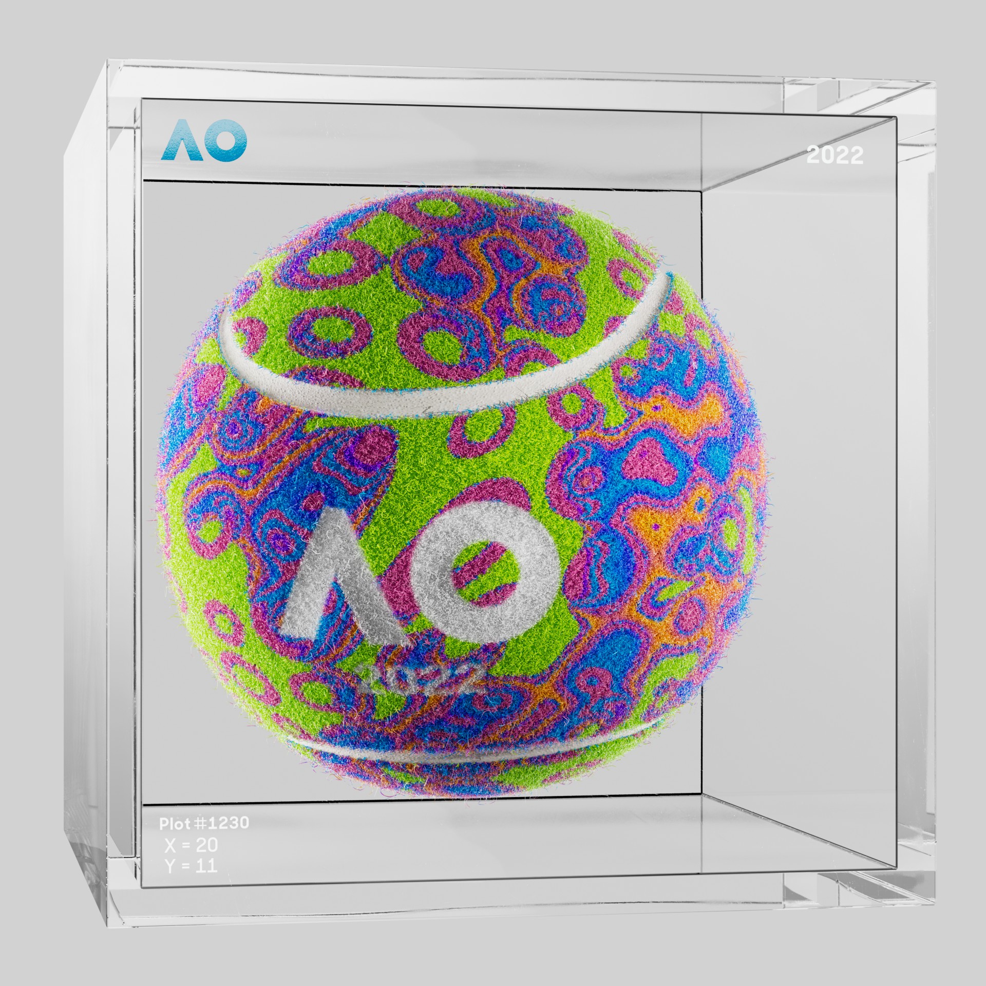 The Australian Open - The Australian Open Art Ball - AO Art Ball #1859 - NFT # 1859