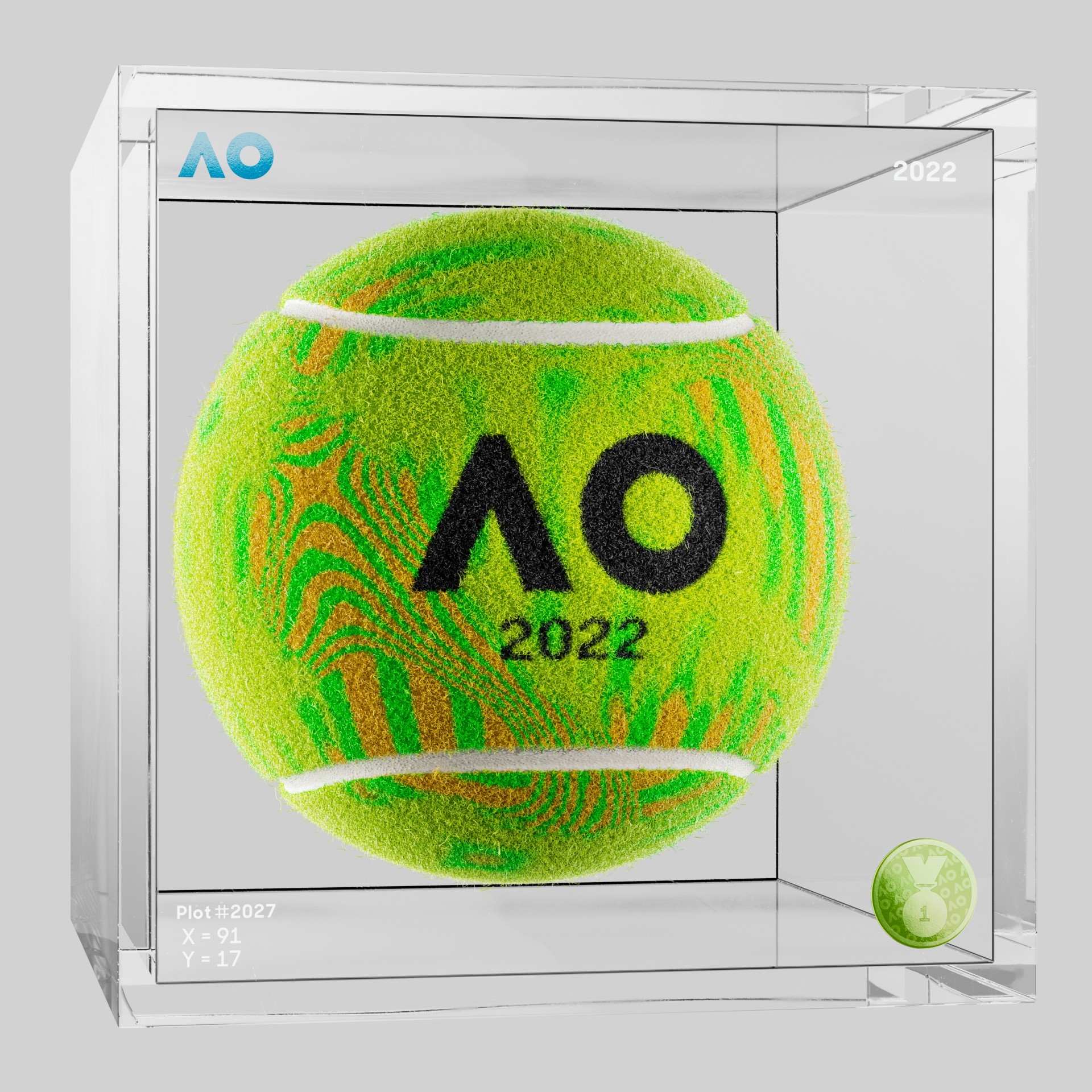 The Australian Open - The Australian Open Art Ball - AO Art Ball #186 - NFT # 186
