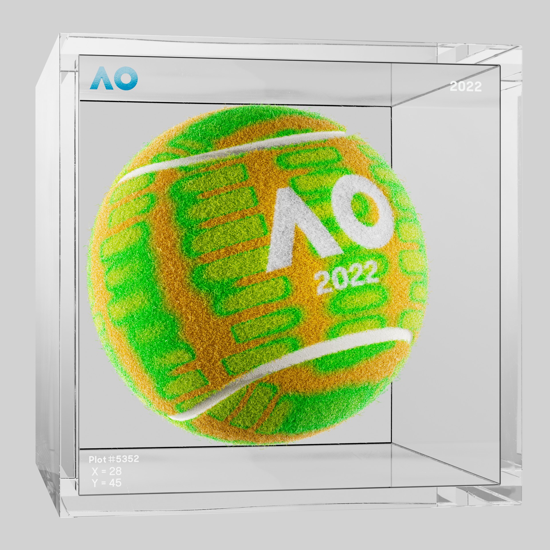 The Australian Open - The Australian Open Art Ball - AO Art Ball #1860 - NFT # 1860