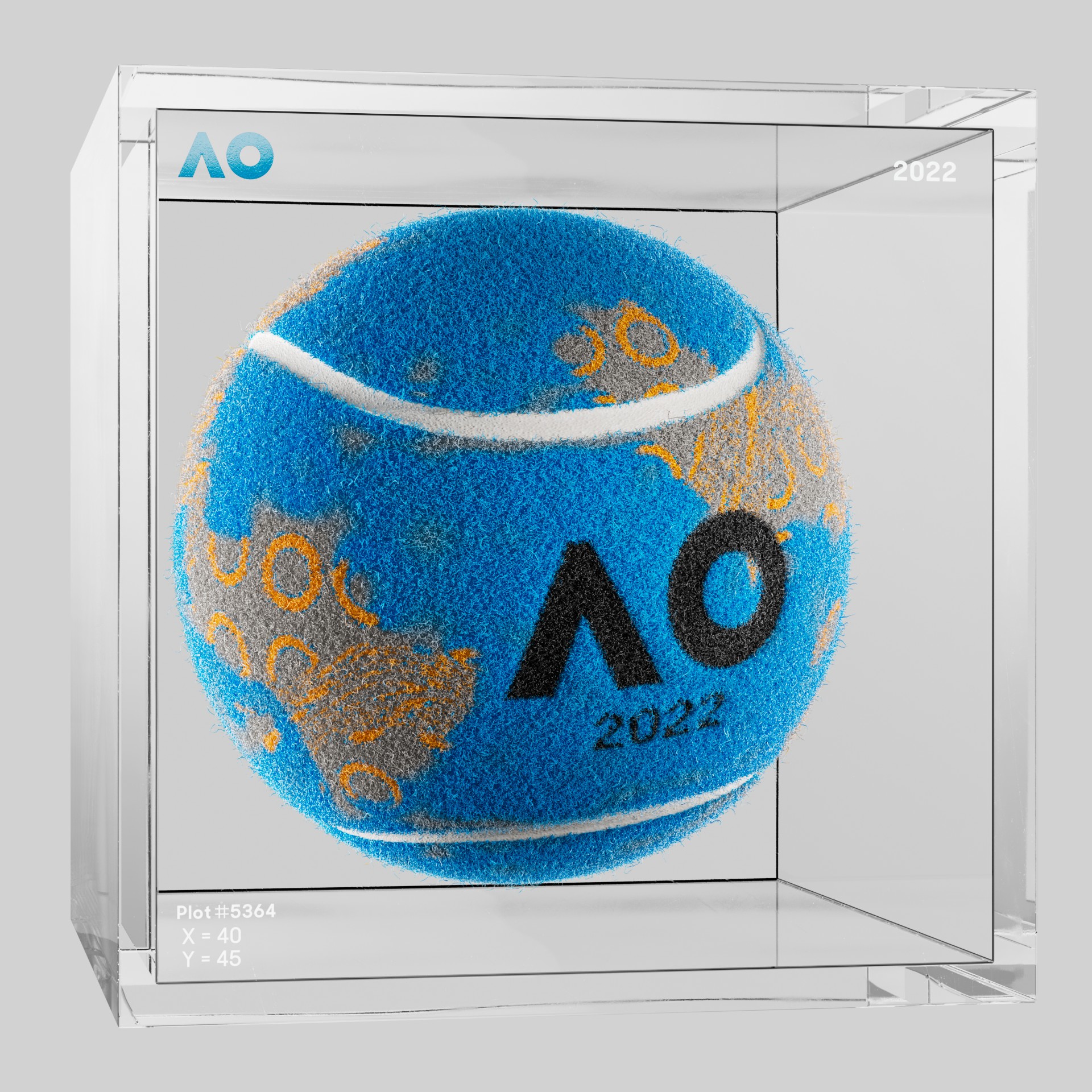 The Australian Open - The Australian Open Art Ball - AO Art Ball #1862 - NFT # 1862