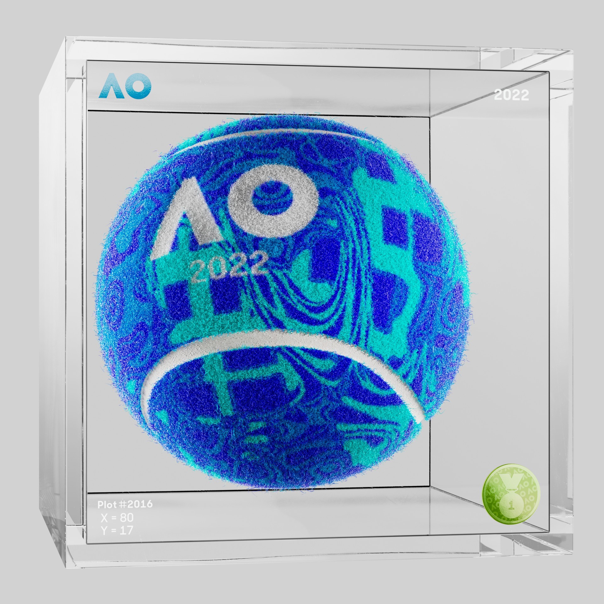 The Australian Open - The Australian Open Art Ball - AO Art Ball #1874 - NFT # 1874