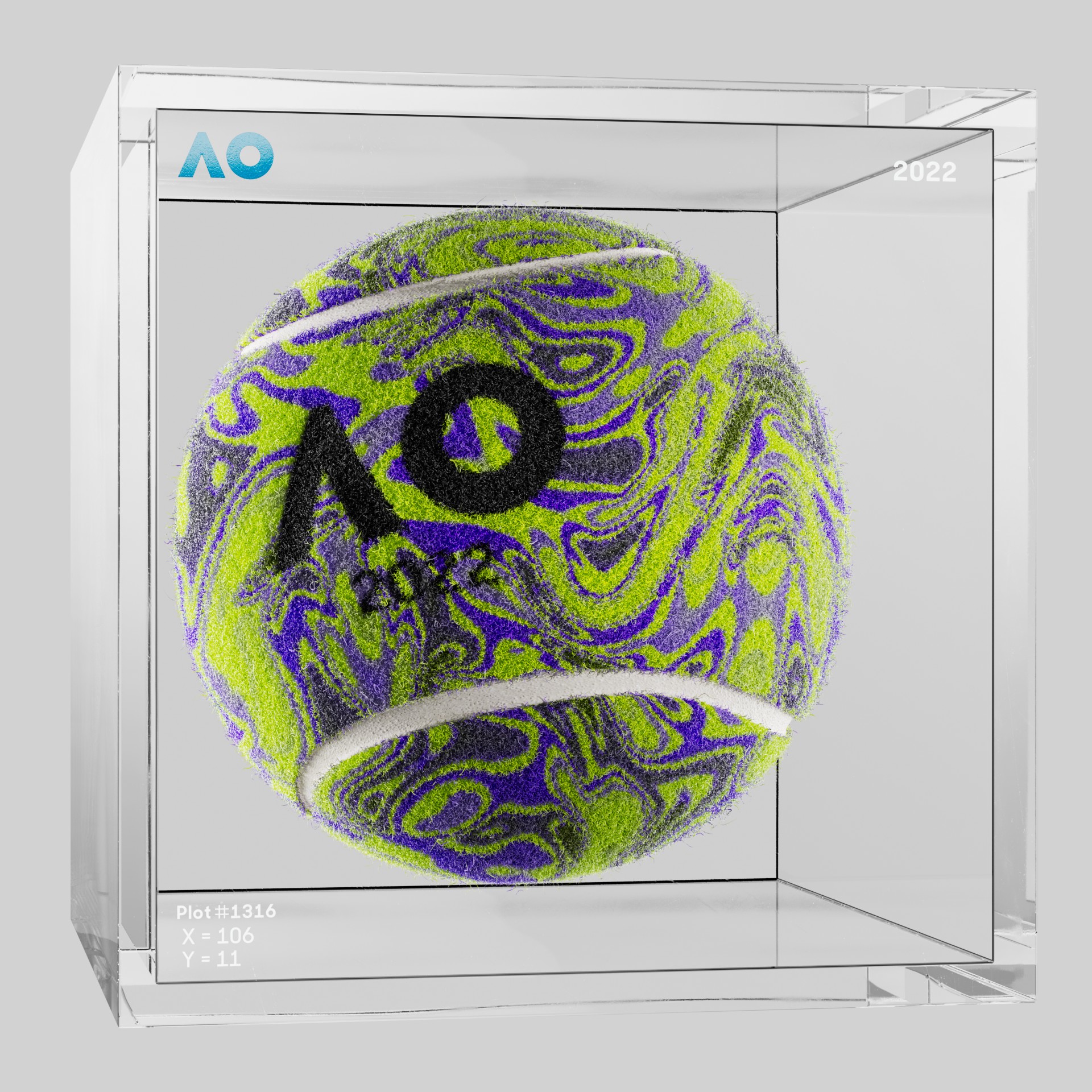 The Australian Open - The Australian Open Art Ball - AO Art Ball #1878 - NFT # 1878