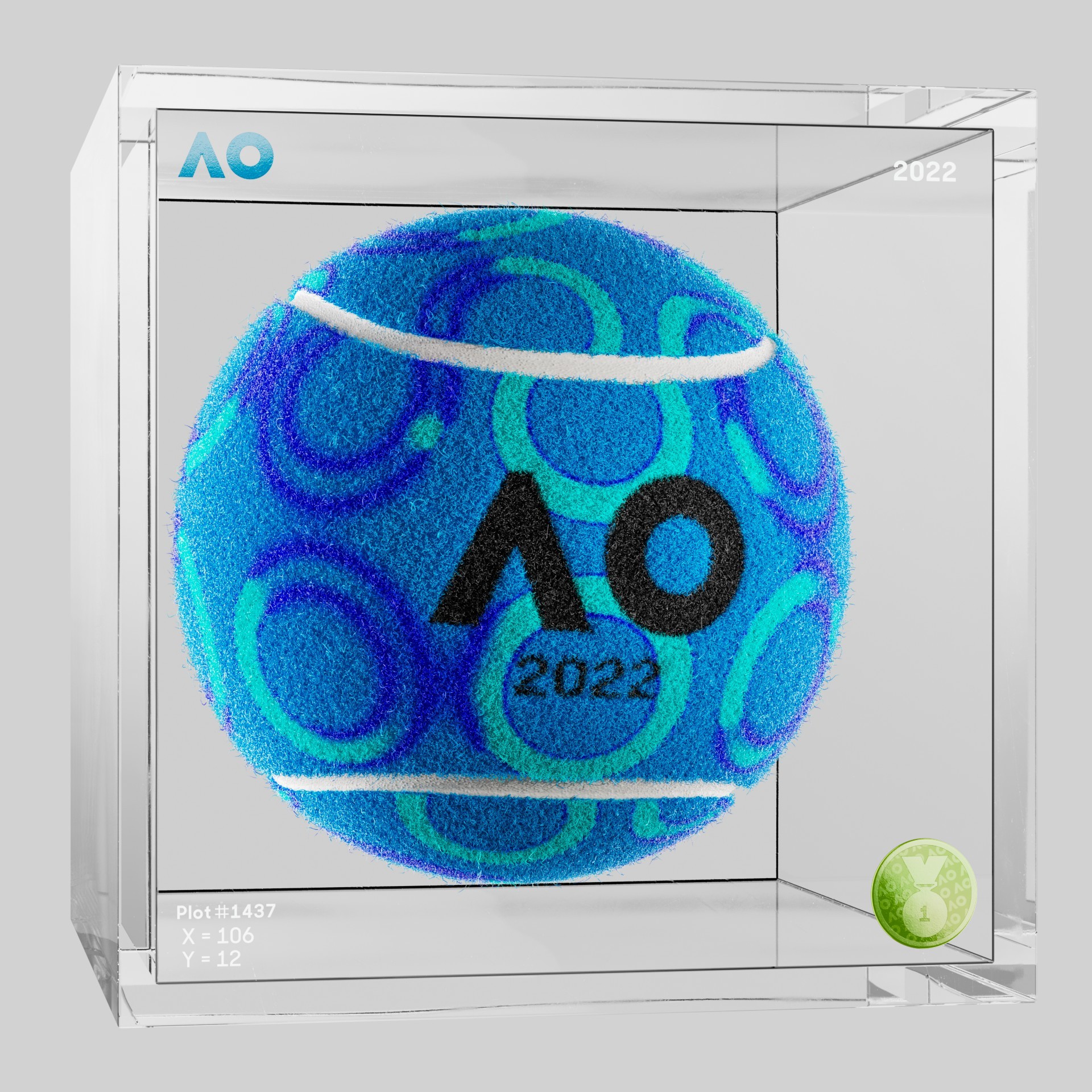 The Australian Open - The Australian Open Art Ball - AO Art Ball #1883 - NFT # 1883