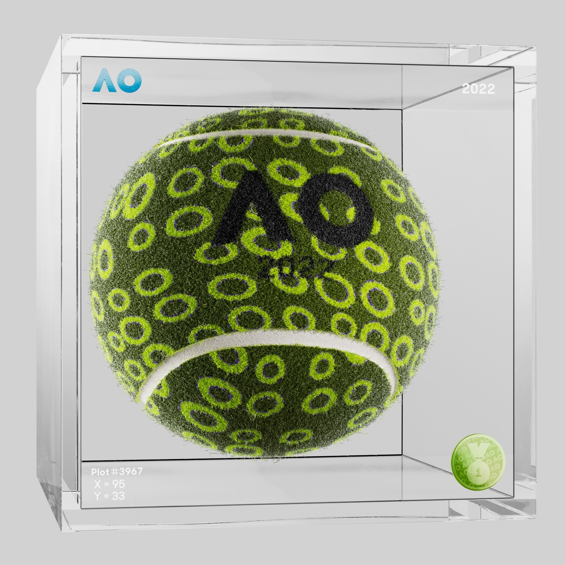 The Australian Open - The Australian Open Art Ball - AO Art Ball #1895 - NFT # 1895