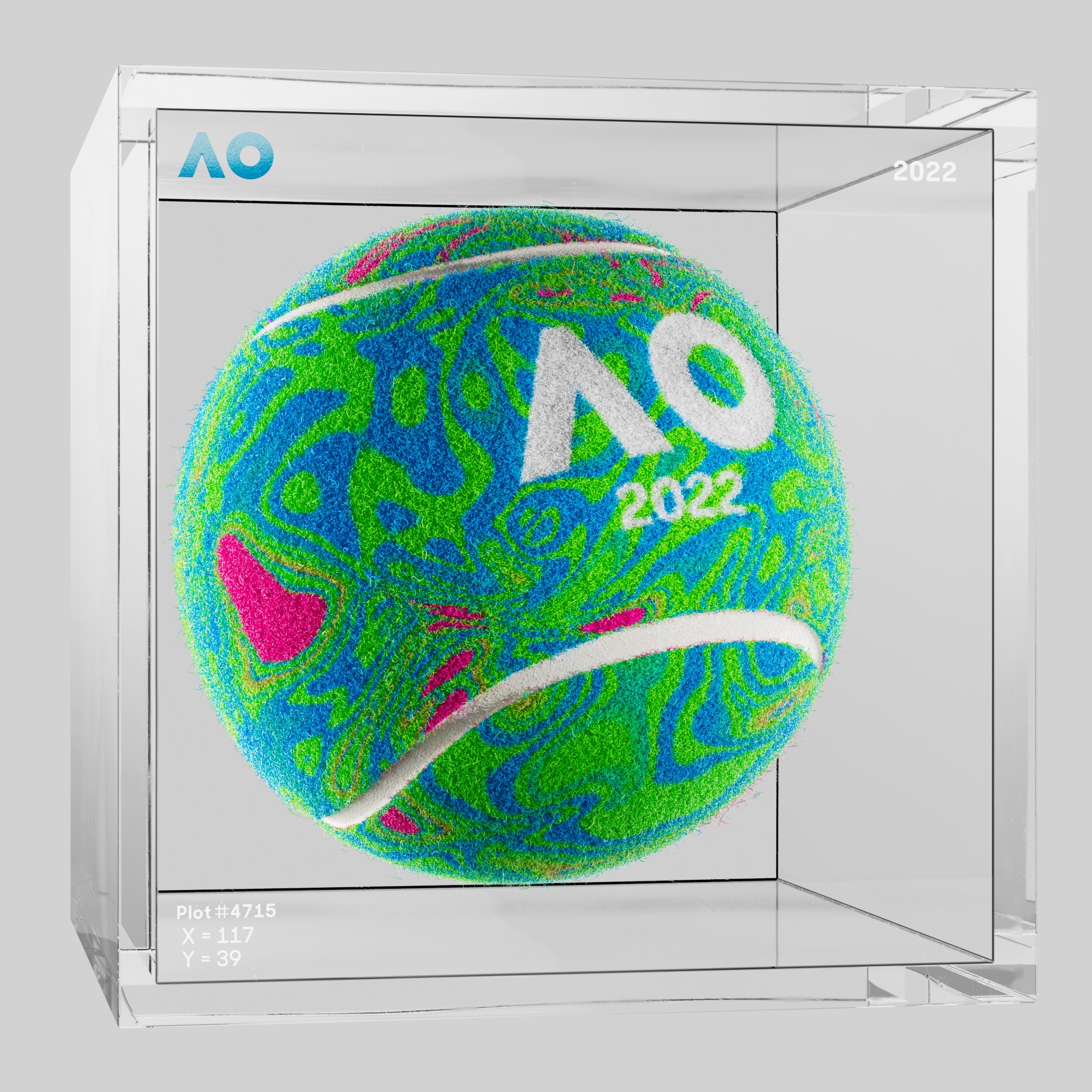 The Australian Open - The Australian Open Art Ball - AO Art Ball #1898 - NFT # 1898