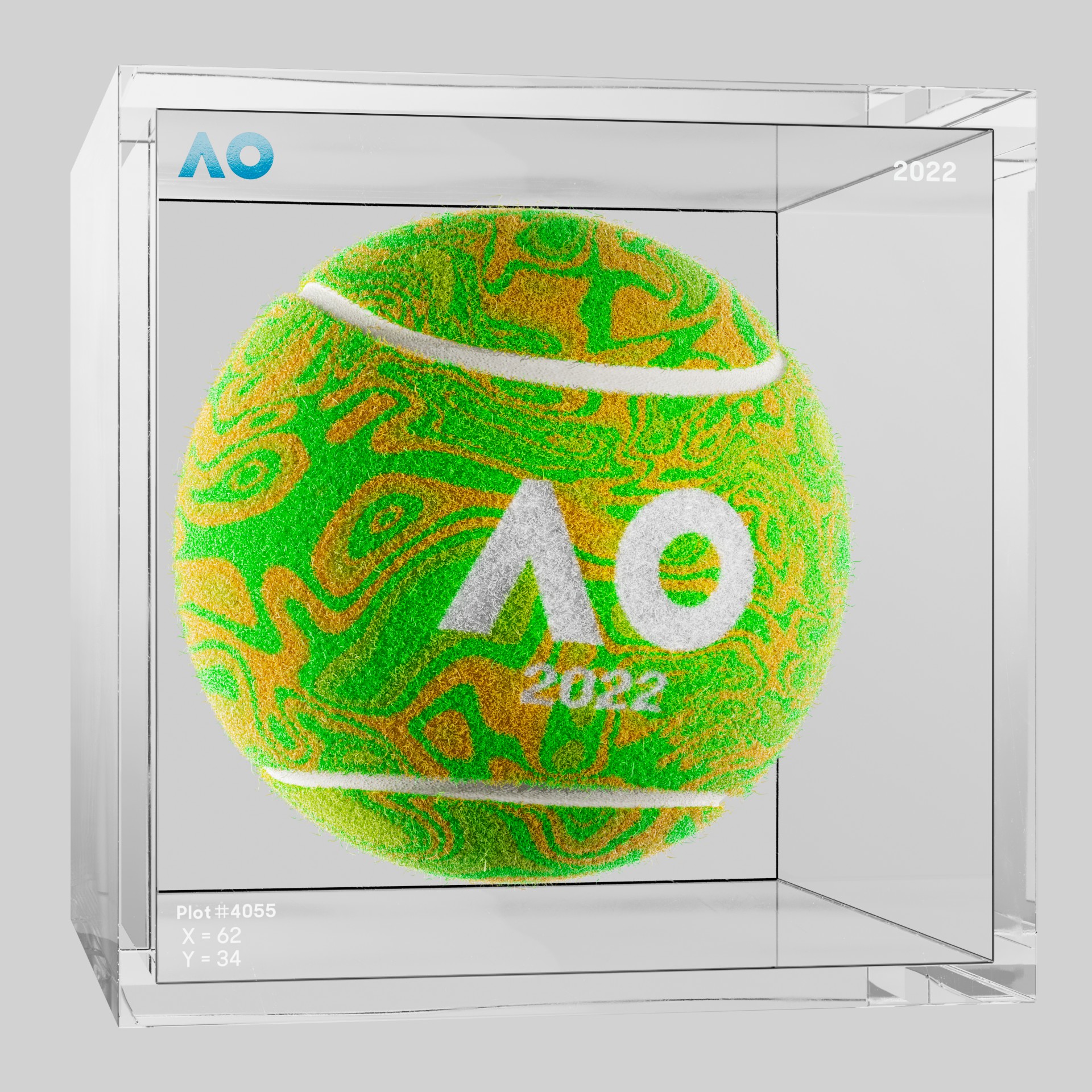 The Australian Open - The Australian Open Art Ball - AO Art Ball #1900 - NFT # 1900