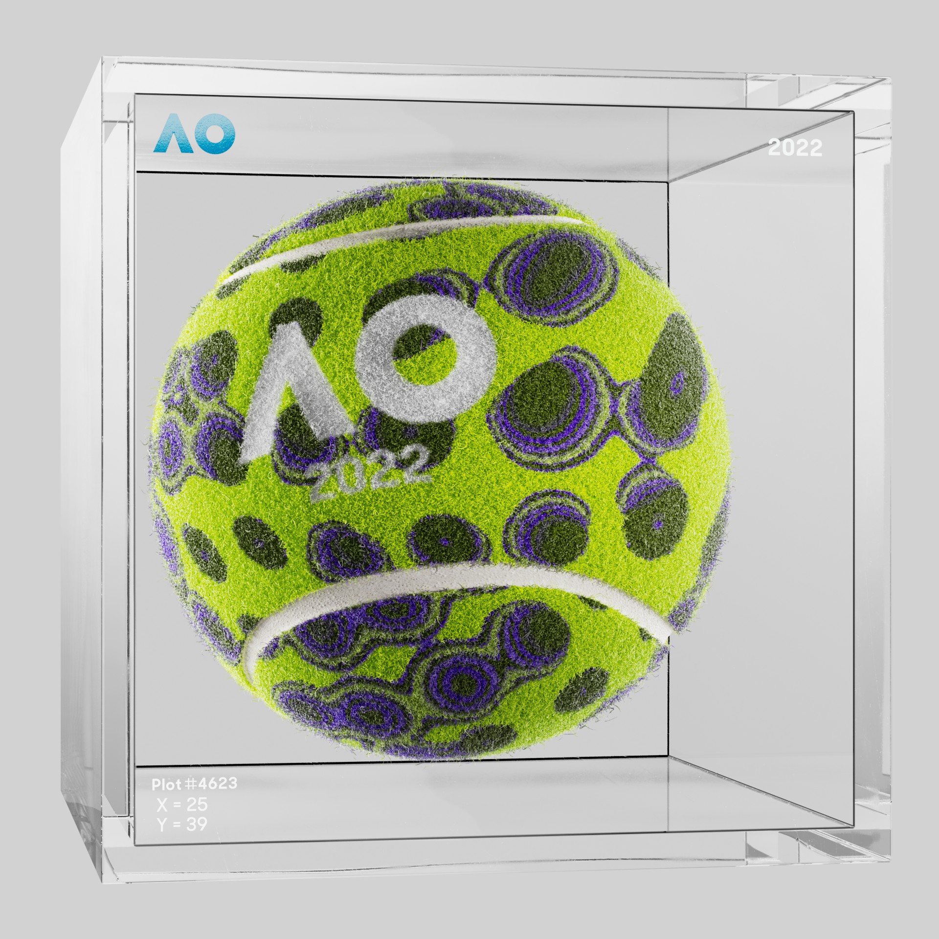 The Australian Open - The Australian Open Art Ball - AO Art Ball #1908 - NFT # 1908