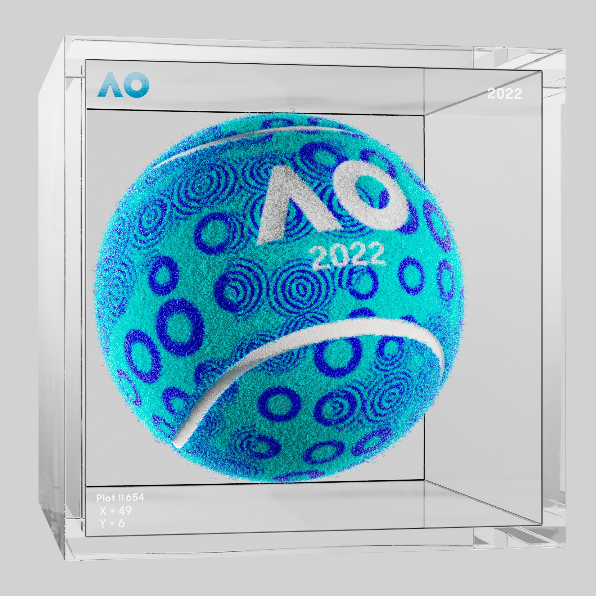 The Australian Open - The Australian Open Art Ball - AO Art Ball #1909 - NFT # 1909