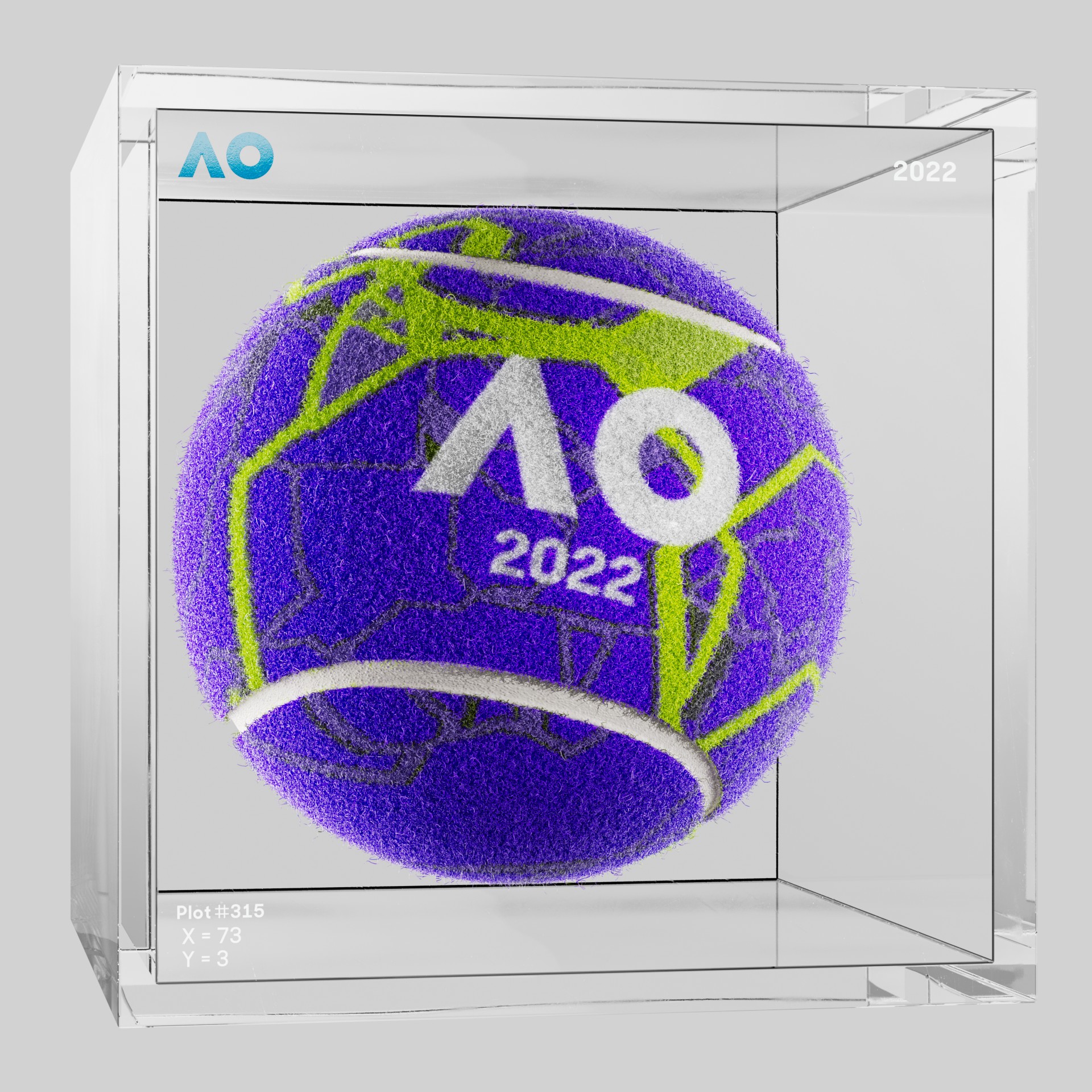 The Australian Open - The Australian Open Art Ball - AO Art Ball #1913 - NFT # 1913