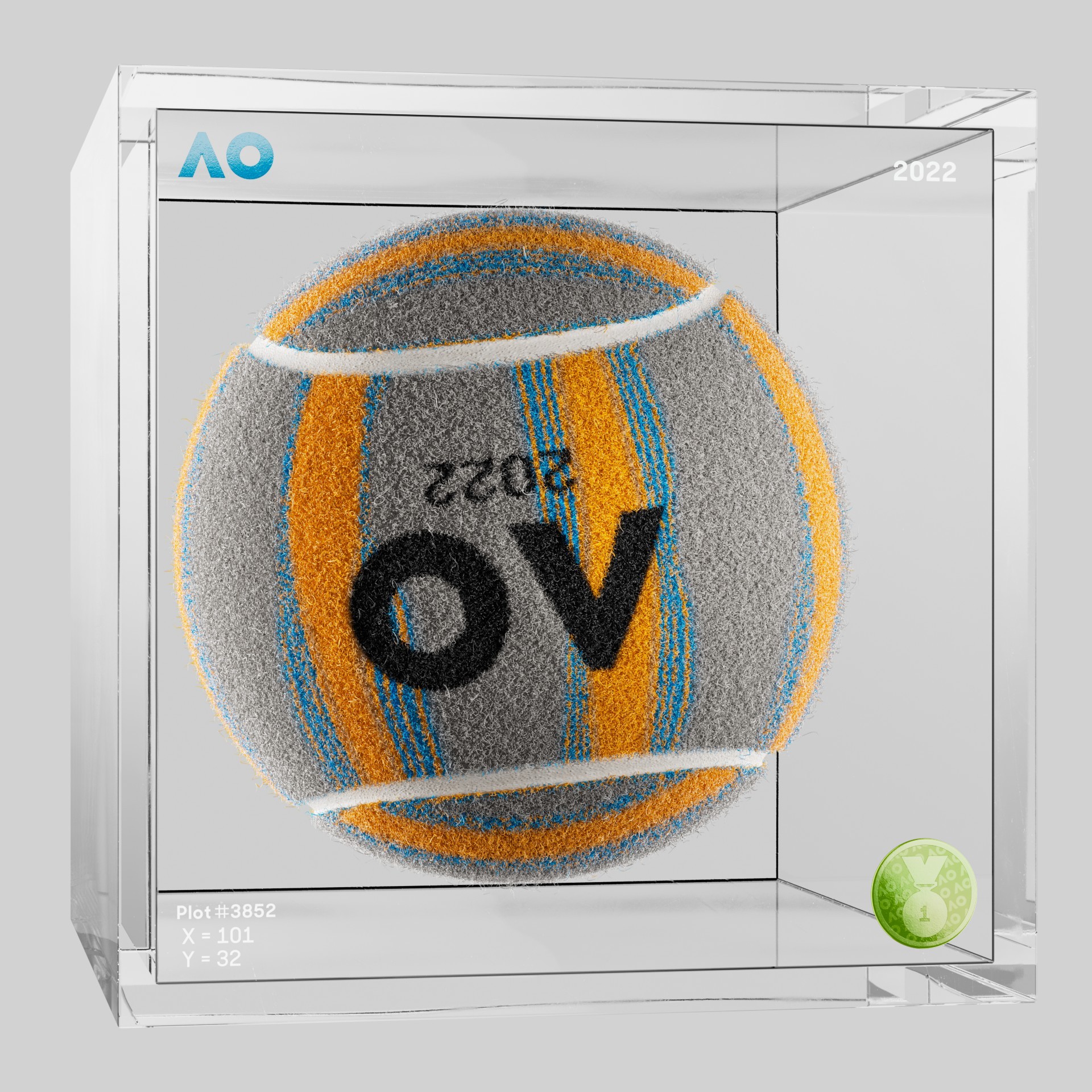 The Australian Open - The Australian Open Art Ball - AO Art Ball #1915 - NFT # 1915