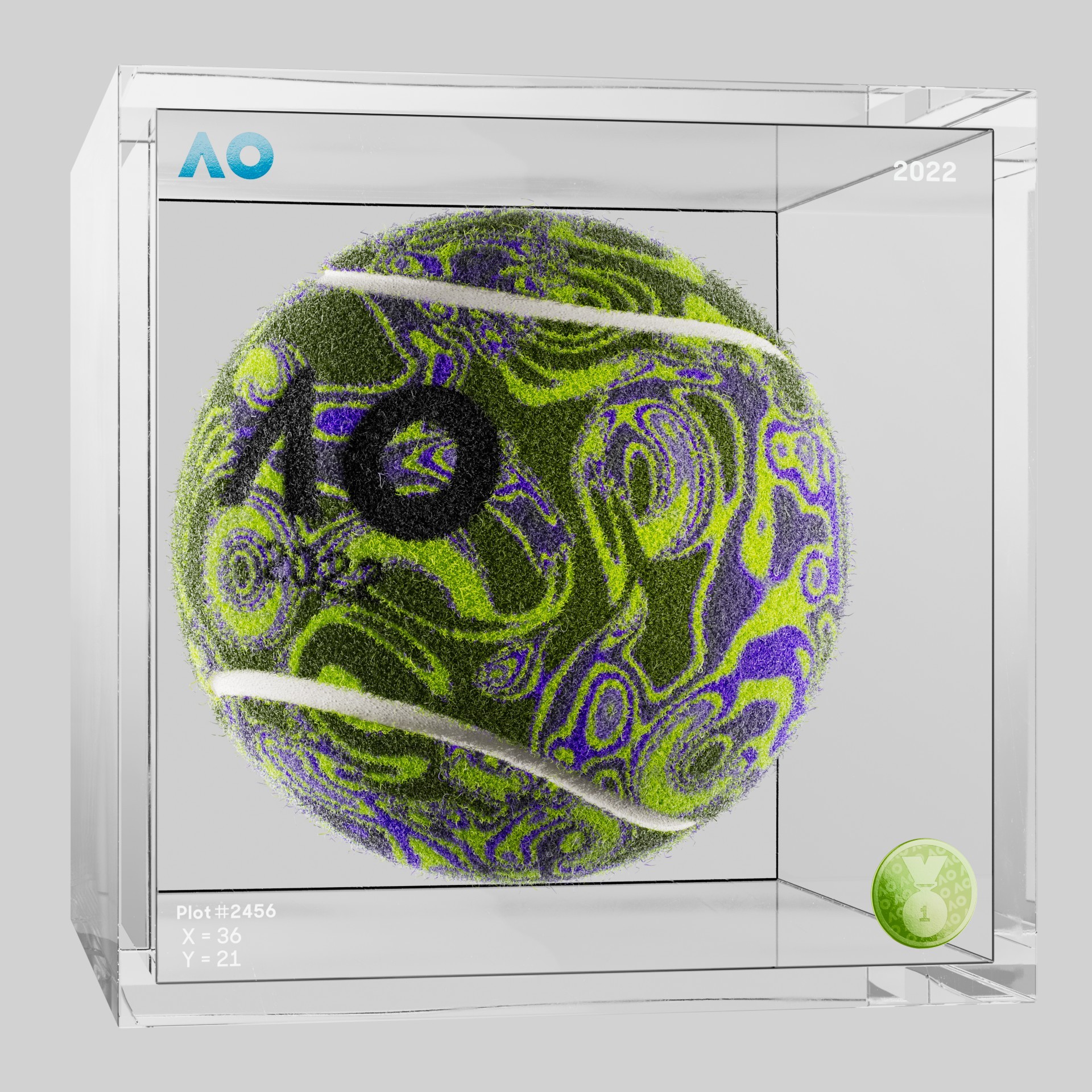 The Australian Open - The Australian Open Art Ball - AO Art Ball #1922 - NFT # 1922