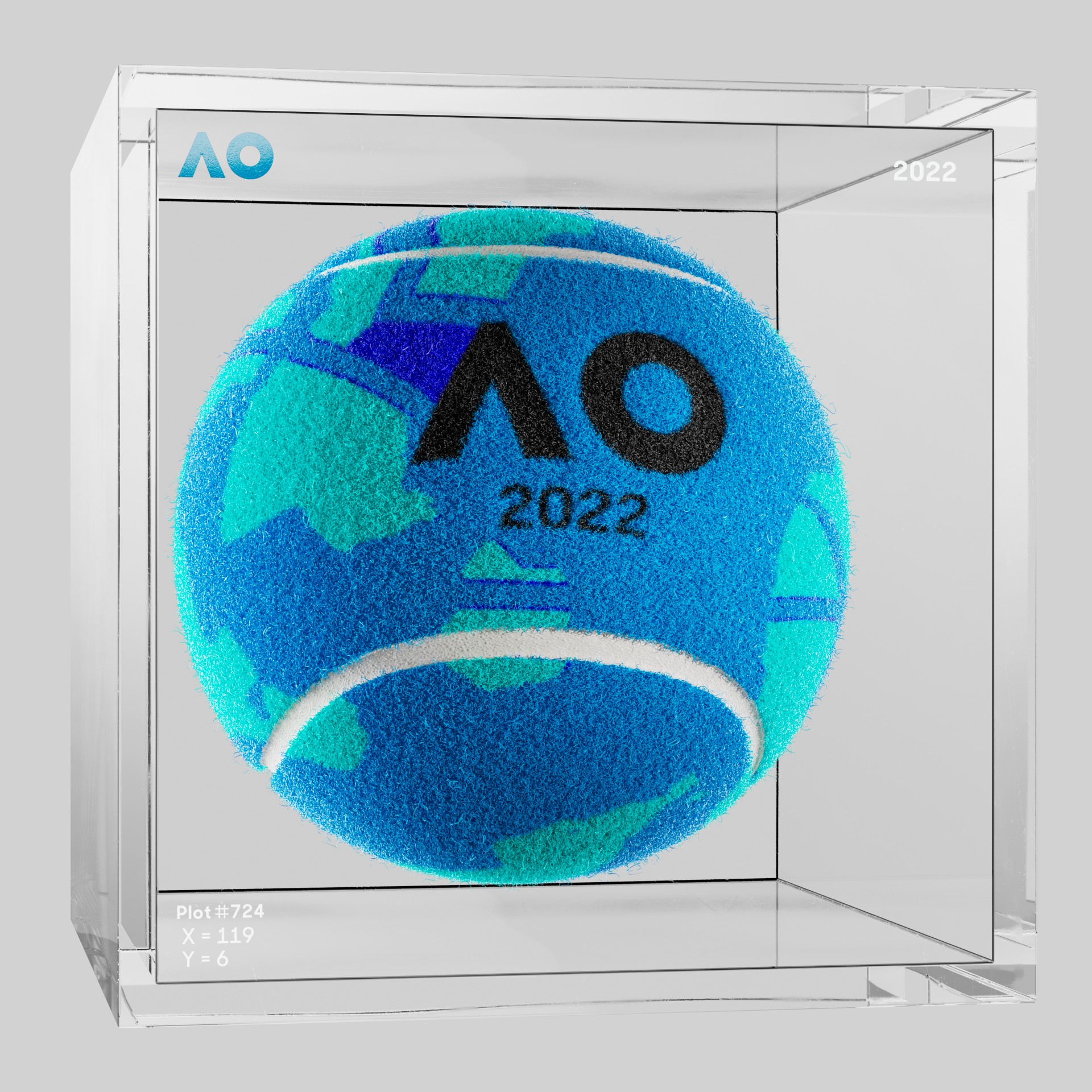 The Australian Open - The Australian Open Art Ball - AO Art Ball #1930 - NFT # 1930