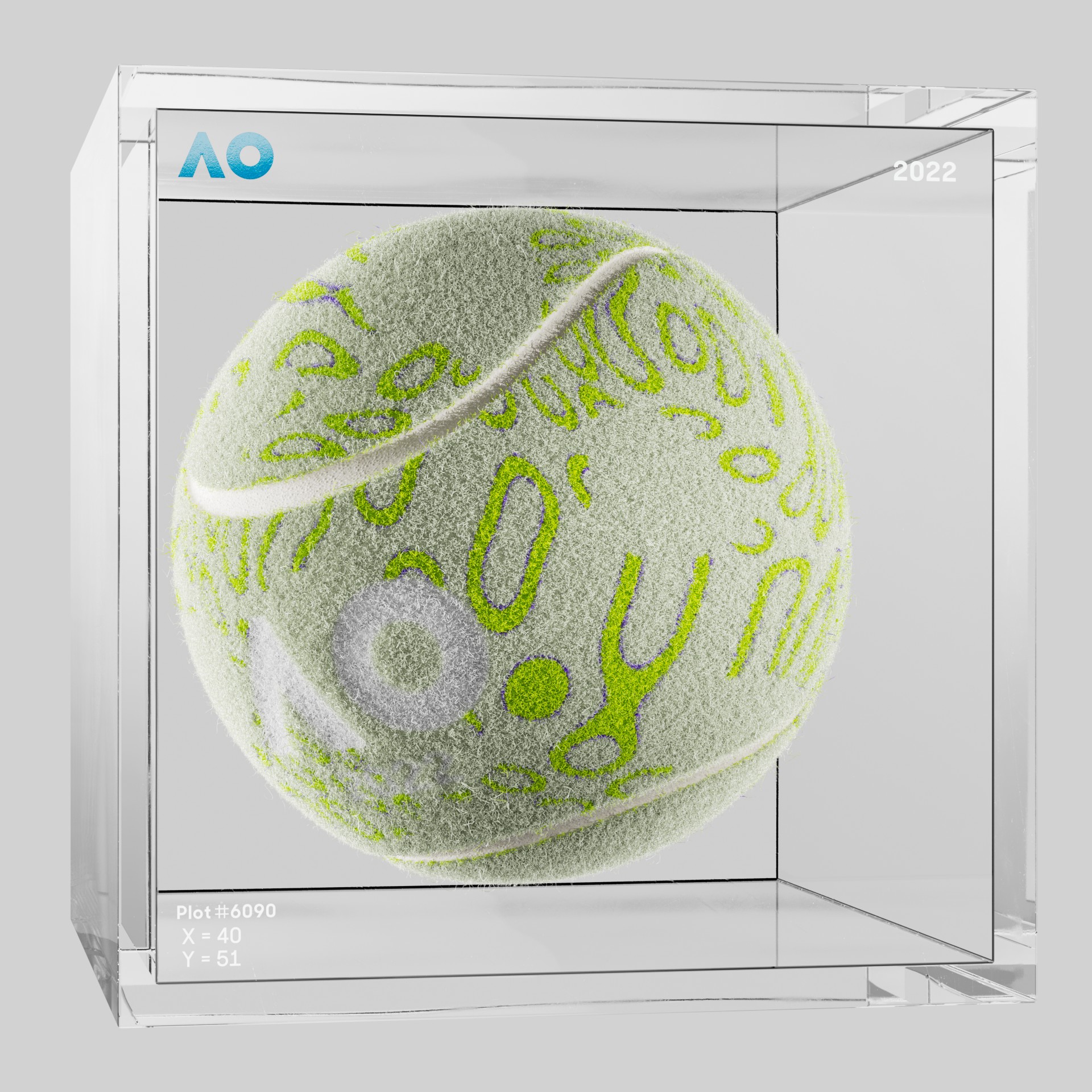 The Australian Open - The Australian Open Art Ball - AO Art Ball #1935 - NFT # 1935