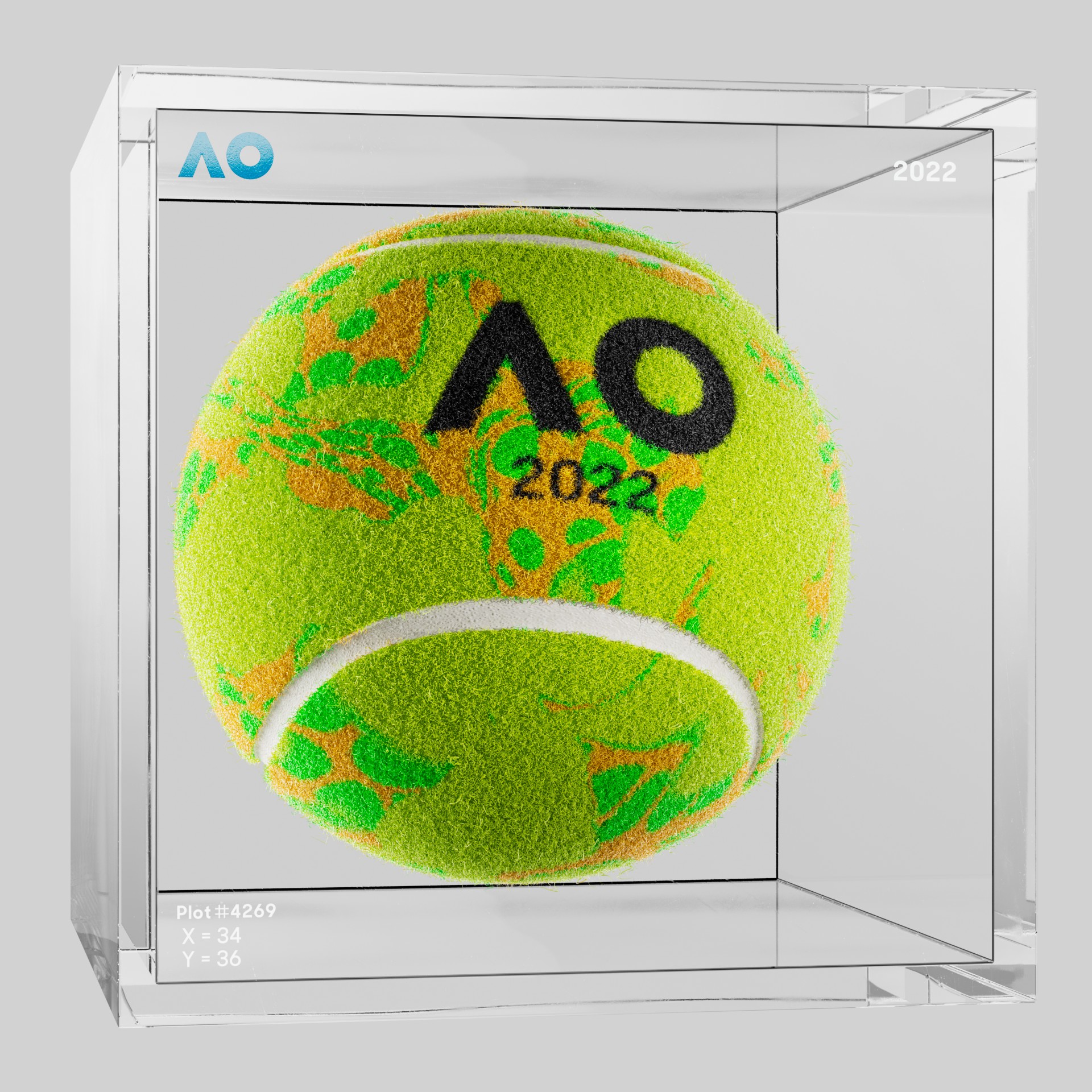 The Australian Open - The Australian Open Art Ball - AO Art Ball #1938 - NFT # 1938