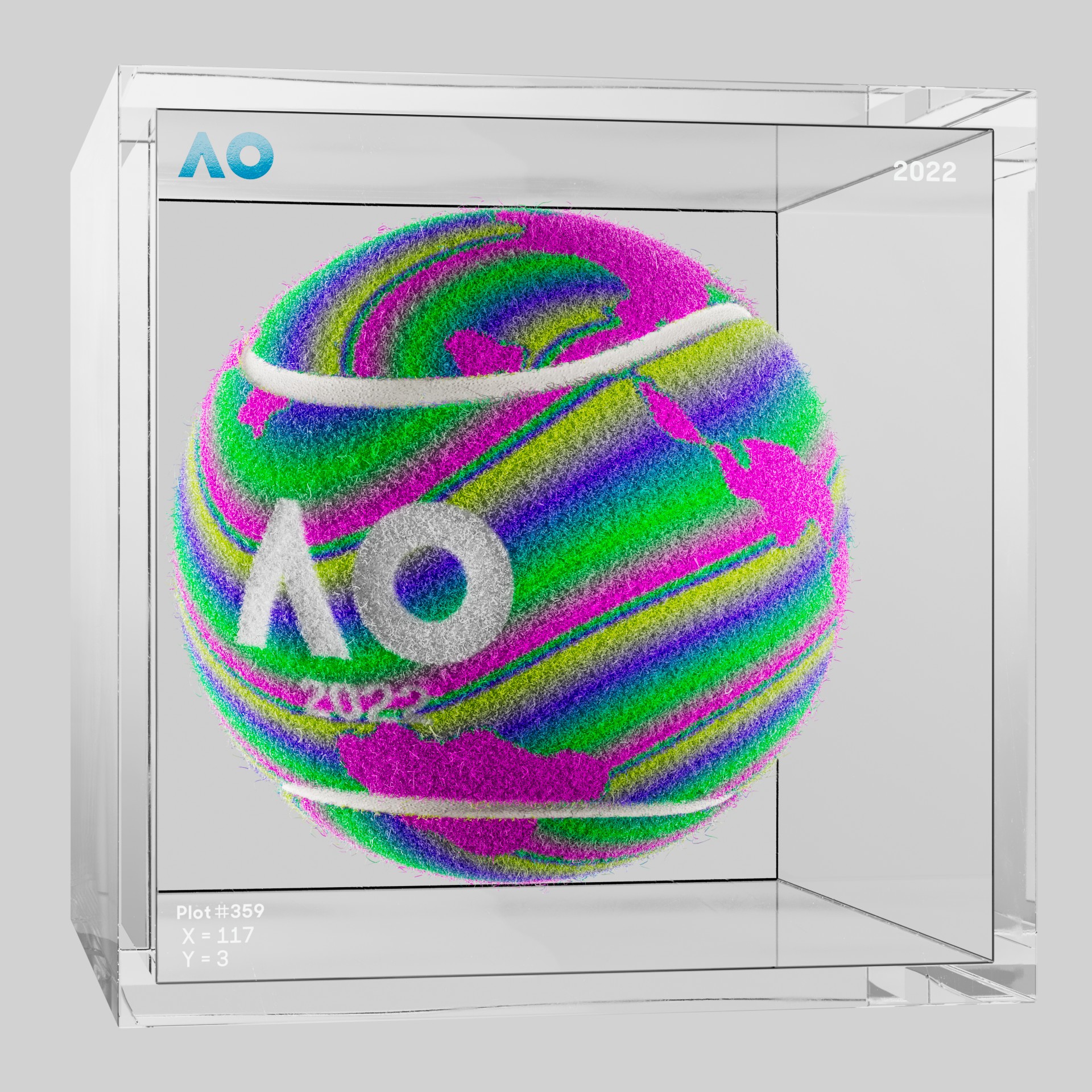 The Australian Open - The Australian Open Art Ball - AO Art Ball #195 - NFT # 195