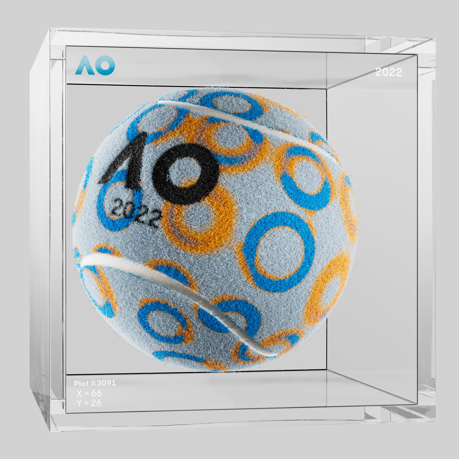 The Australian Open - The Australian Open Art Ball - AO Art Ball #1955 - NFT # 1955