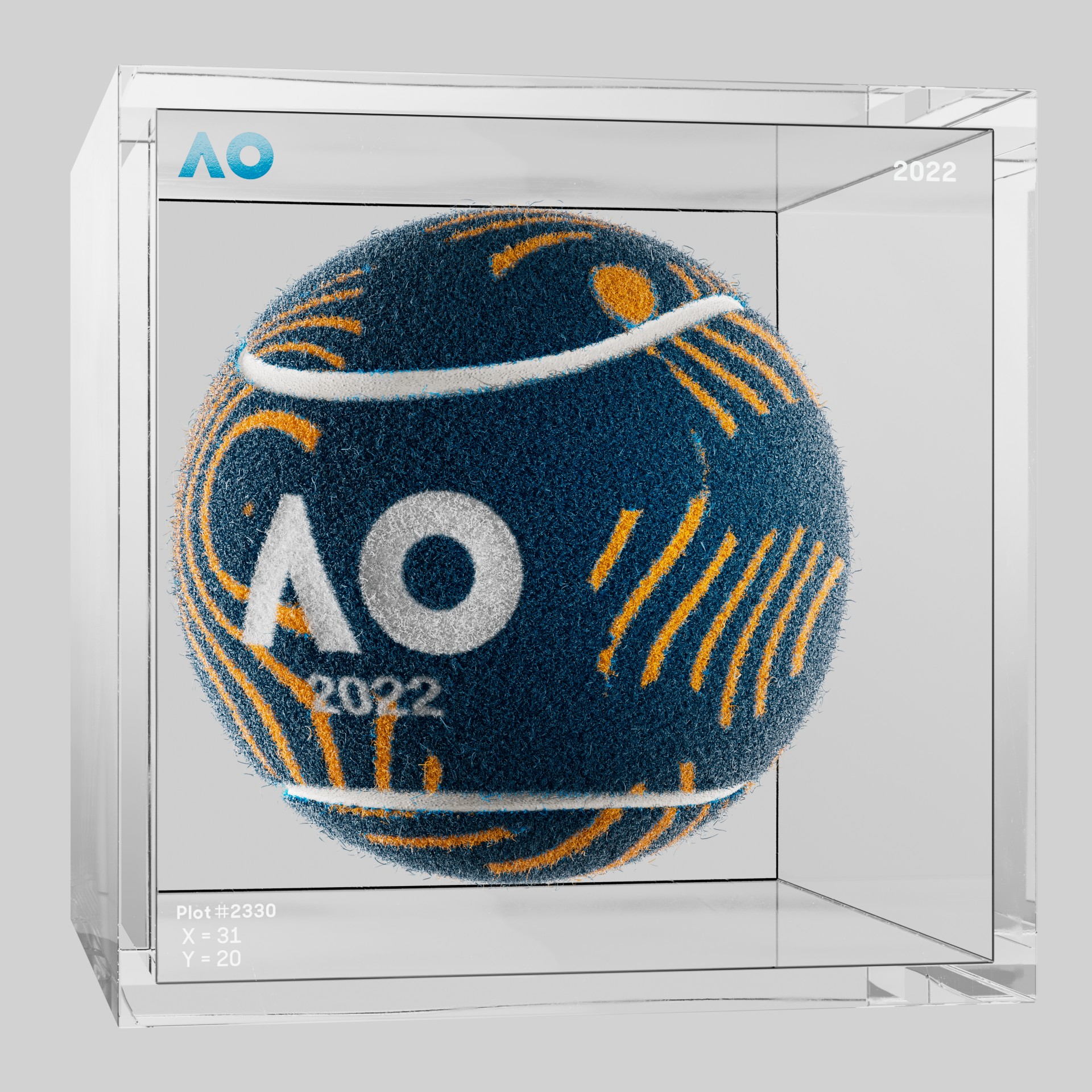 The Australian Open - The Australian Open Art Ball - AO Art Ball #1956 - NFT # 1956