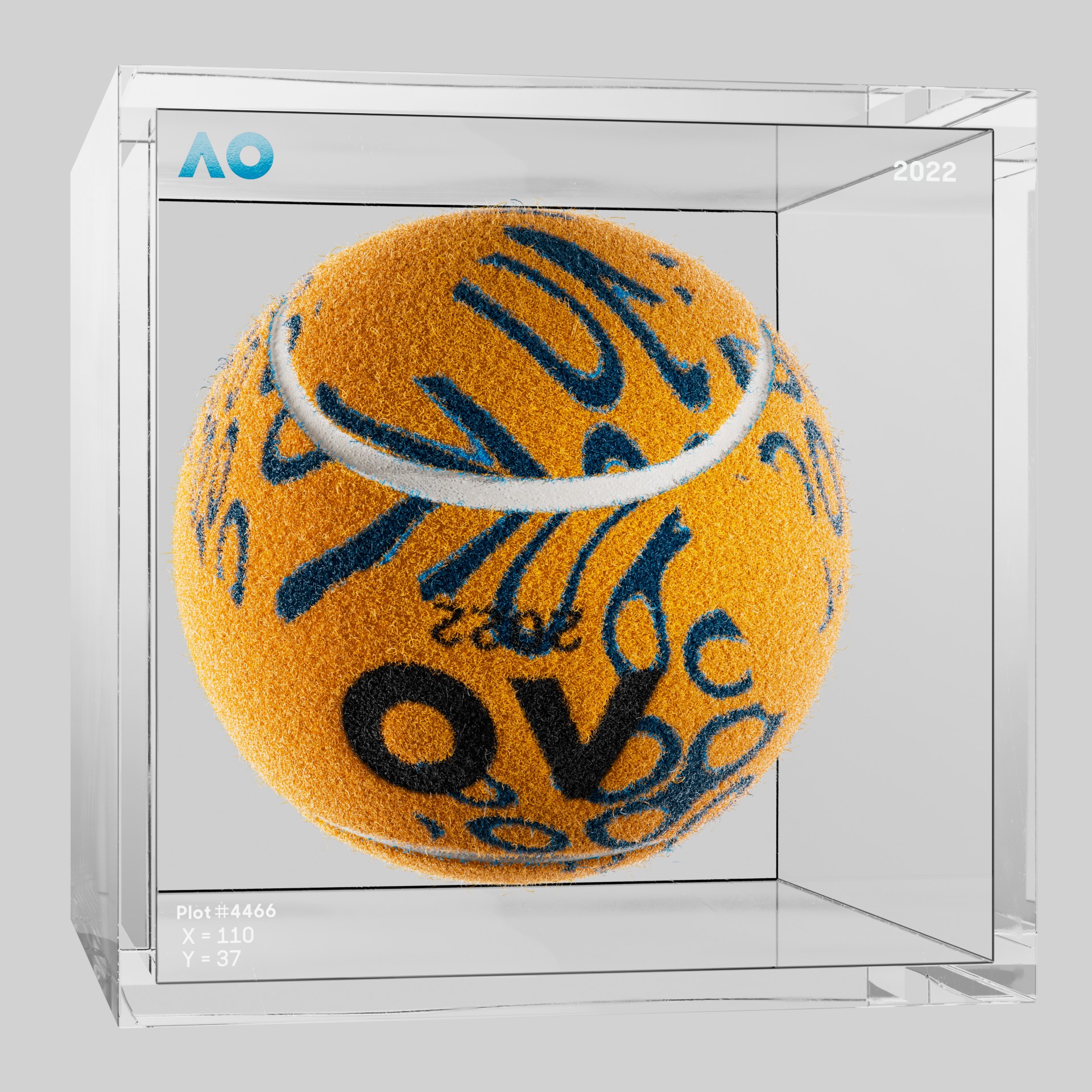 The Australian Open - The Australian Open Art Ball - AO Art Ball #1974 - NFT # 1974