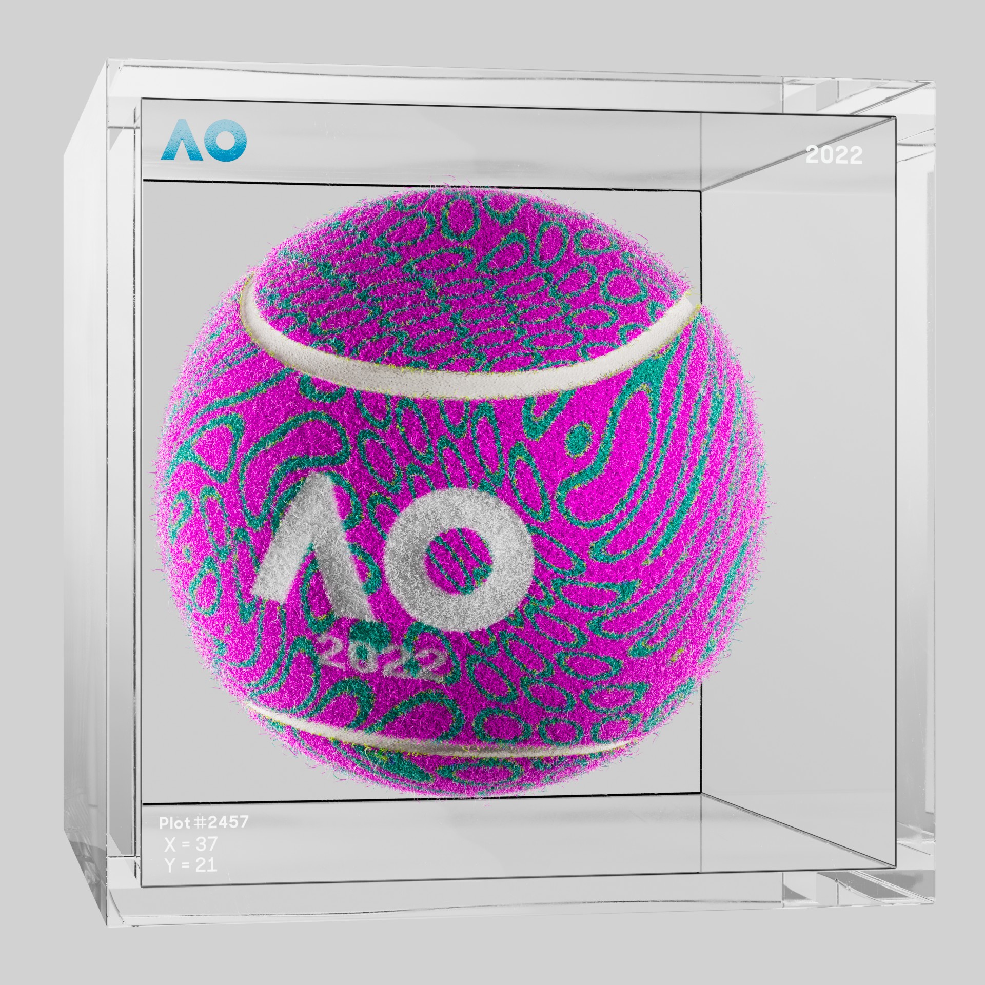 The Australian Open - The Australian Open Art Ball - AO Art Ball #1975 - NFT # 1975