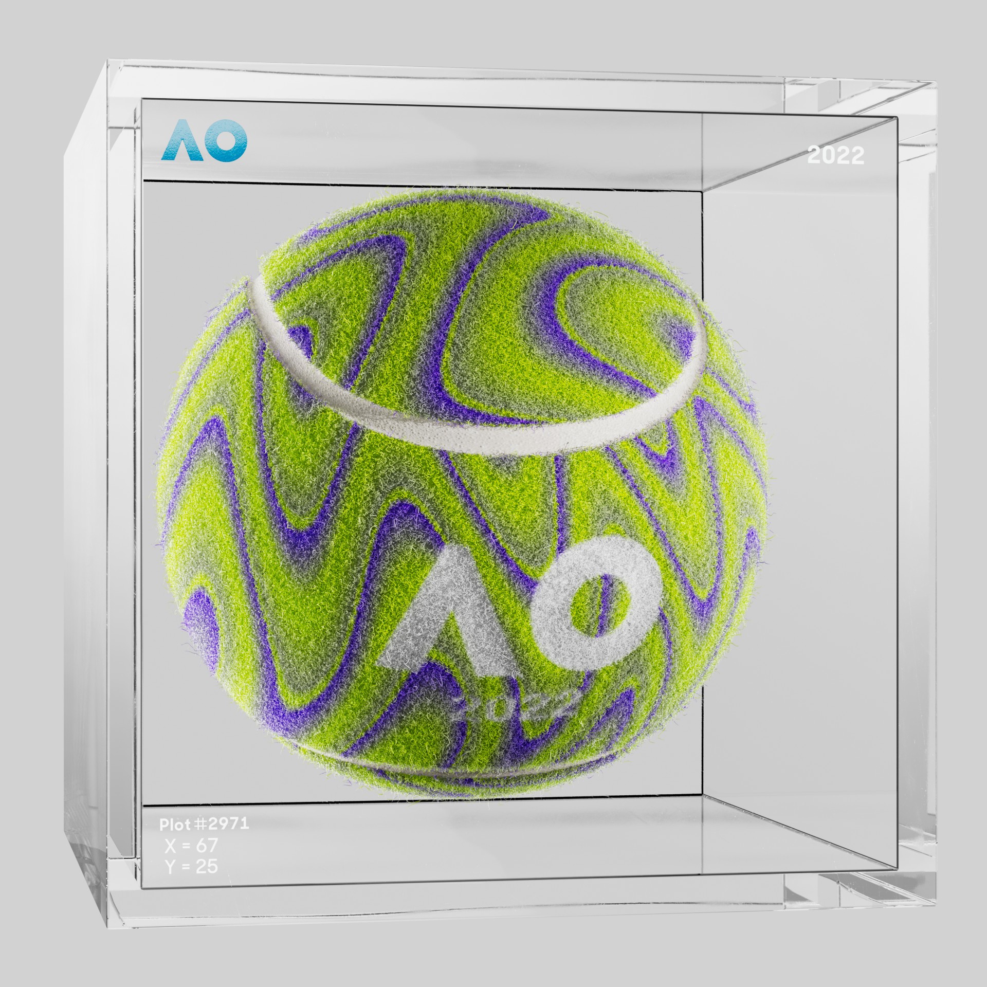 The Australian Open - The Australian Open Art Ball - AO Art Ball #1980 - NFT # 1980