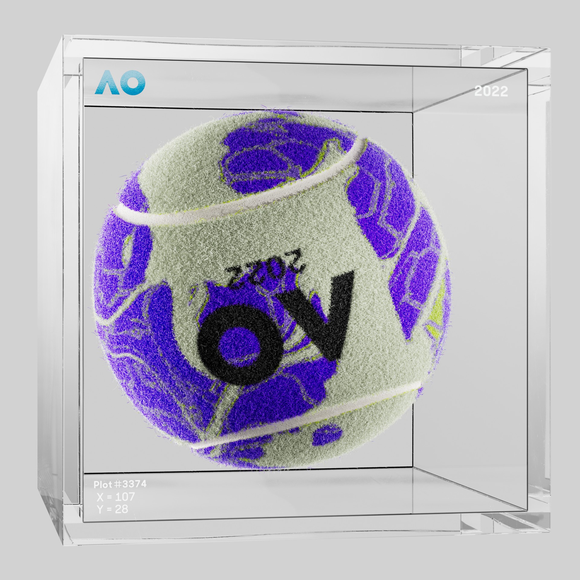 The Australian Open - The Australian Open Art Ball - AO Art Ball #1984 - NFT # 1984